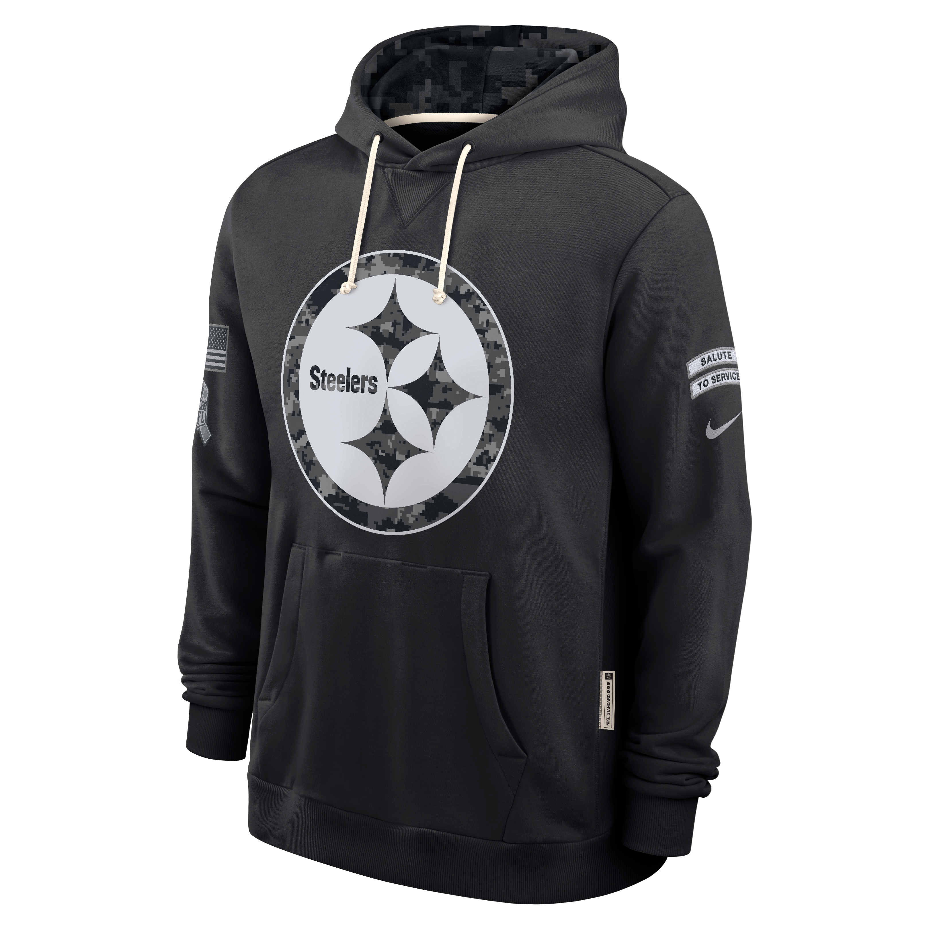 Sweat à capuche Nike Steelers Pittsburgh 2026 Salute to Service Sideline Dri-FIT noir pour homme