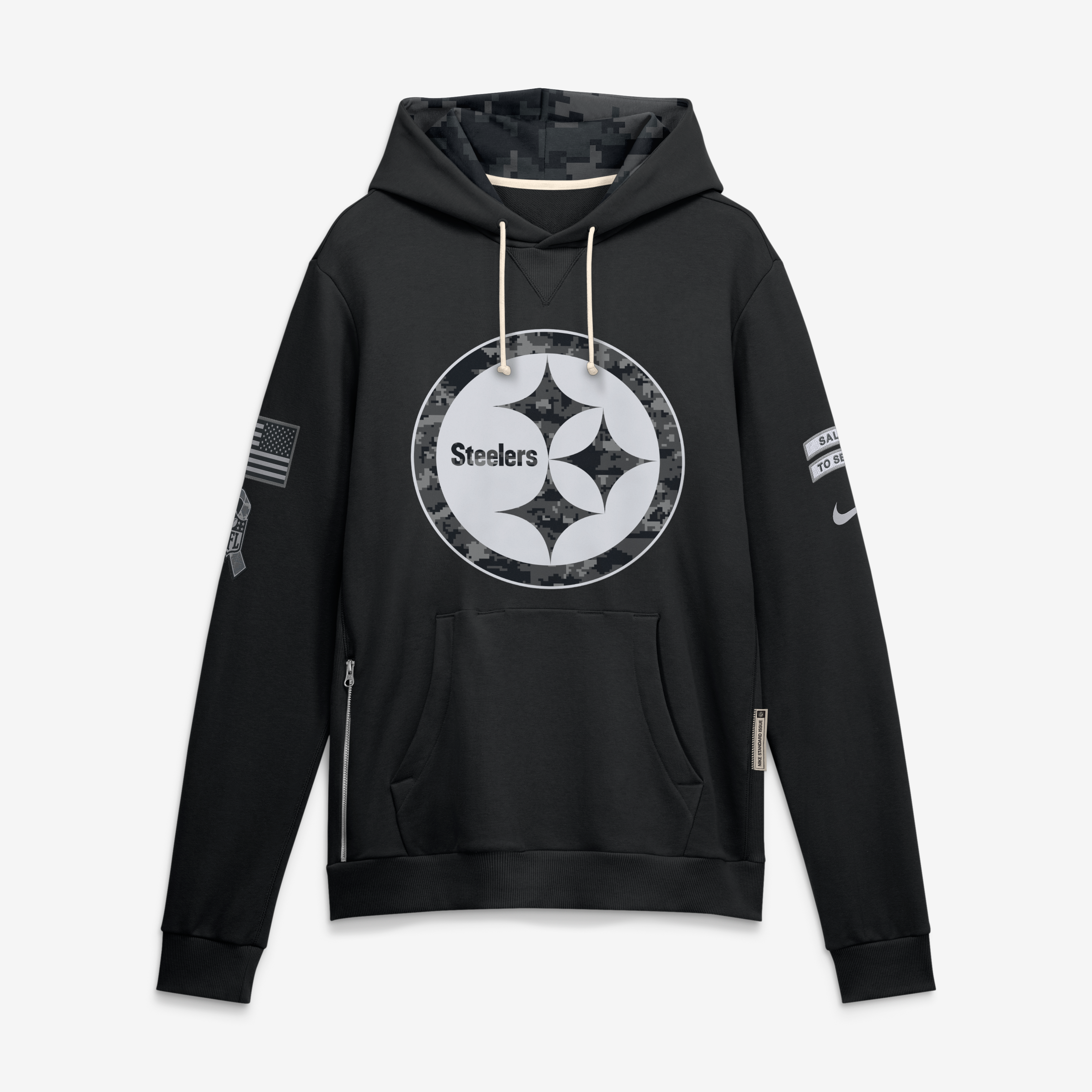 Sweat à capuche Nike Steelers Pittsburgh 2026 Salute to Service Sideline Dri-FIT noir pour homme
