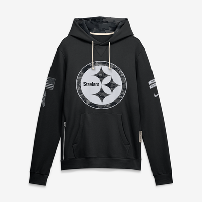  Pittsburgh Steelers Nike 2026 Salute to Service Sideline Dri-FIT Pullover Hoodie - Black