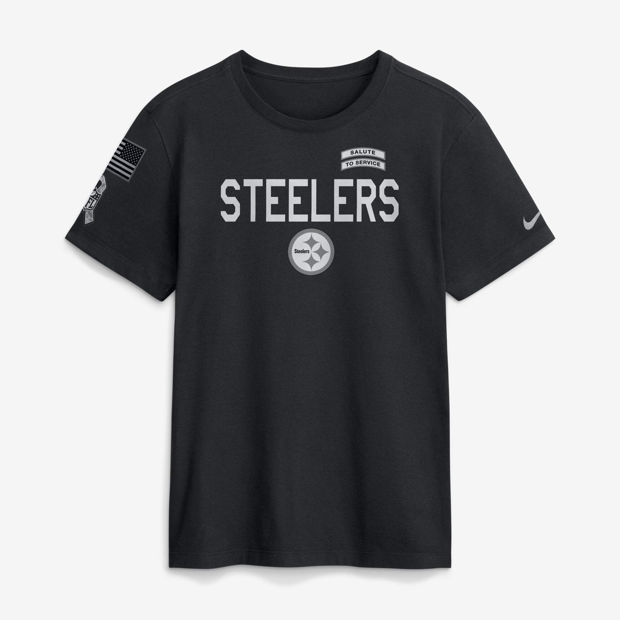 T-shirt Nike Dri-FIT noir Pittsburgh Steelers 2026 Salute to Service pour homme