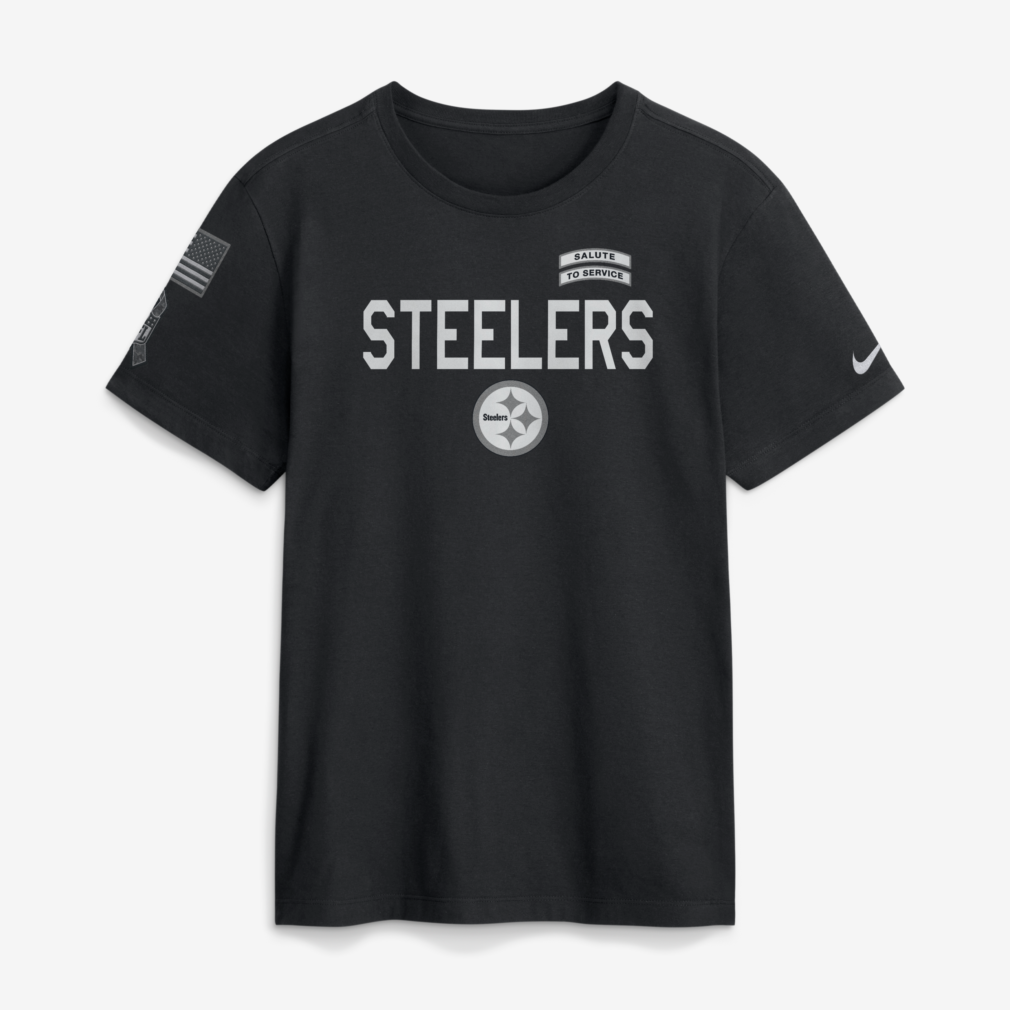 T-shirt Nike Dri-FIT noir Pittsburgh Steelers 2026 Salute to Service pour homme
