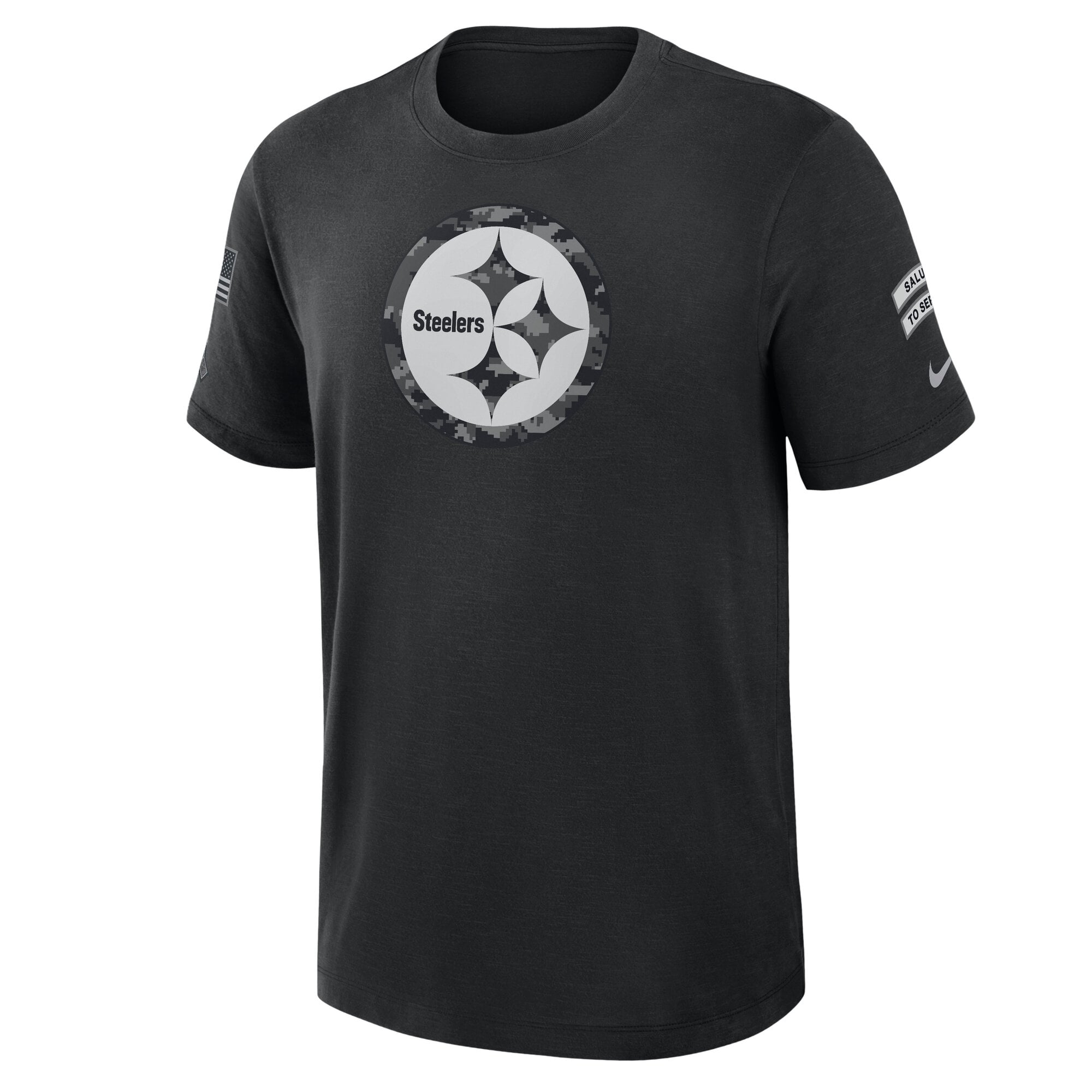 T-shirt Nike noir Pittsburgh Steelers 2026 Salute to Service pour homme
