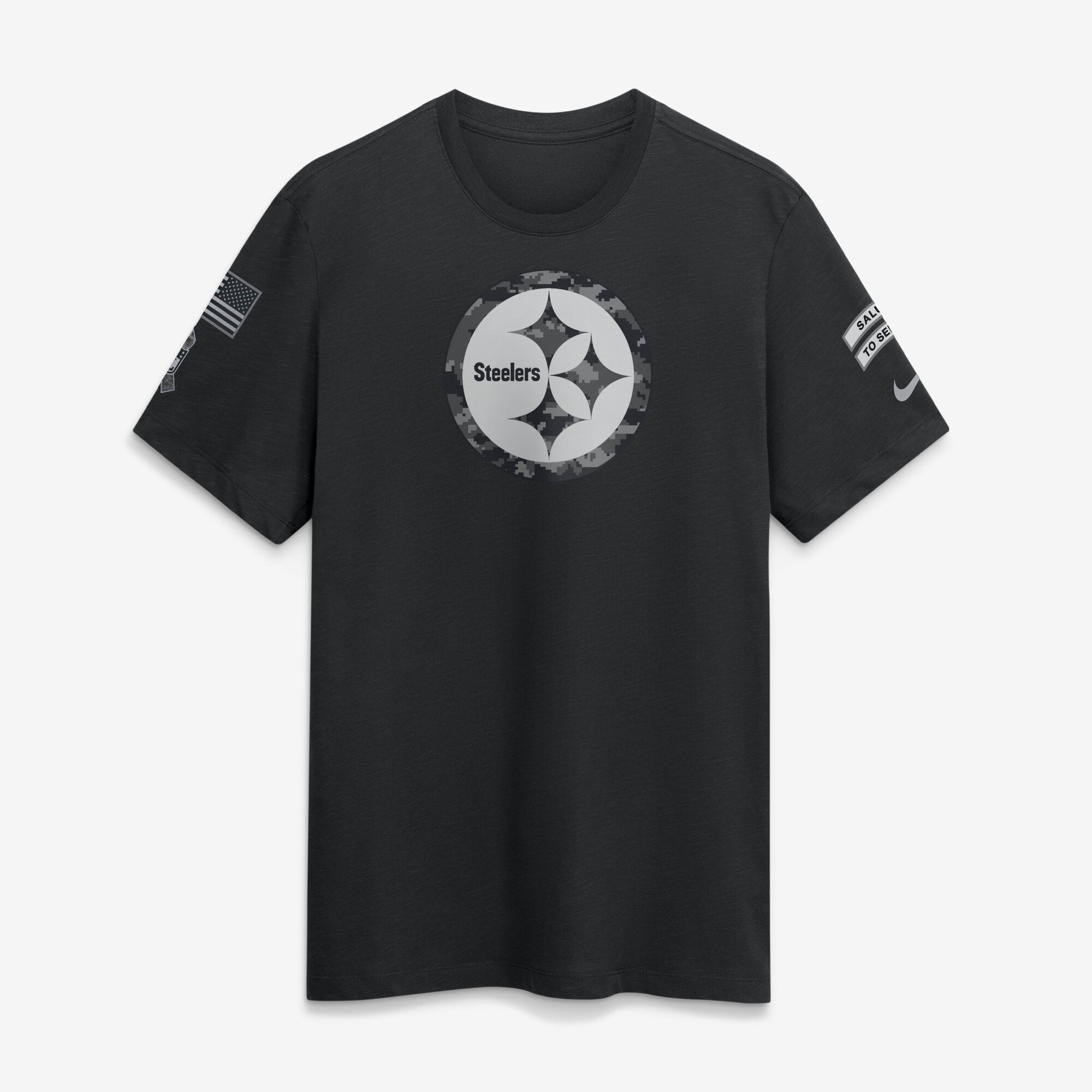 T-shirt Nike noir Pittsburgh Steelers 2026 Salute to Service pour homme