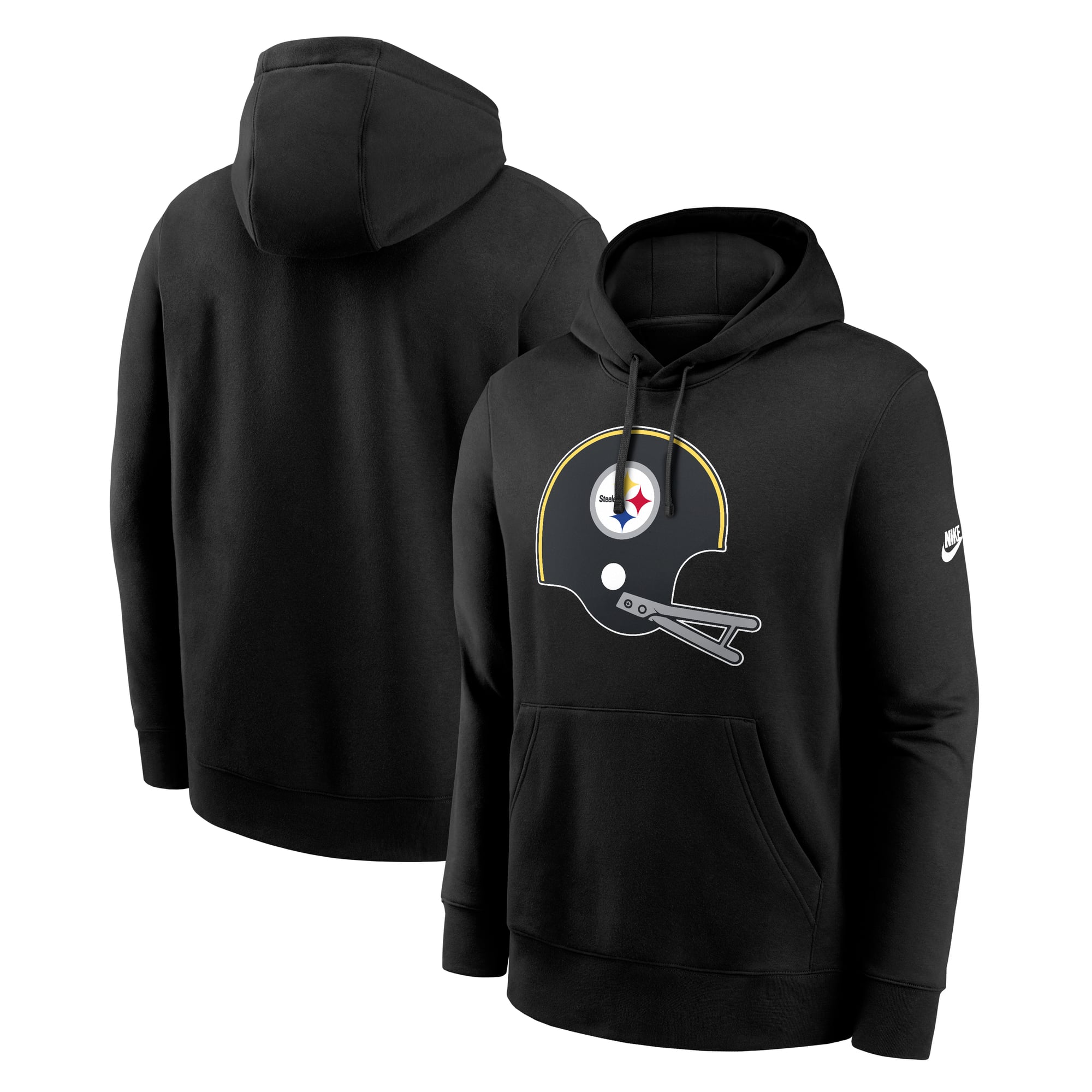 Sweat à capuche polaire Nike Pittsburgh Steelers Club noir pour homme