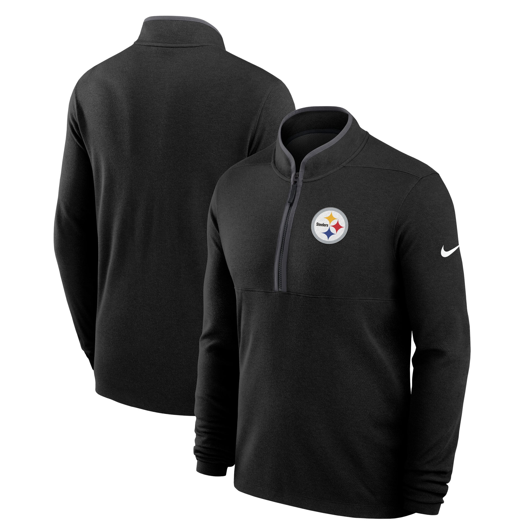 Men's Nike Black Pittsburgh Steelers Dri-FIT Victory Half-Zip Pullover
