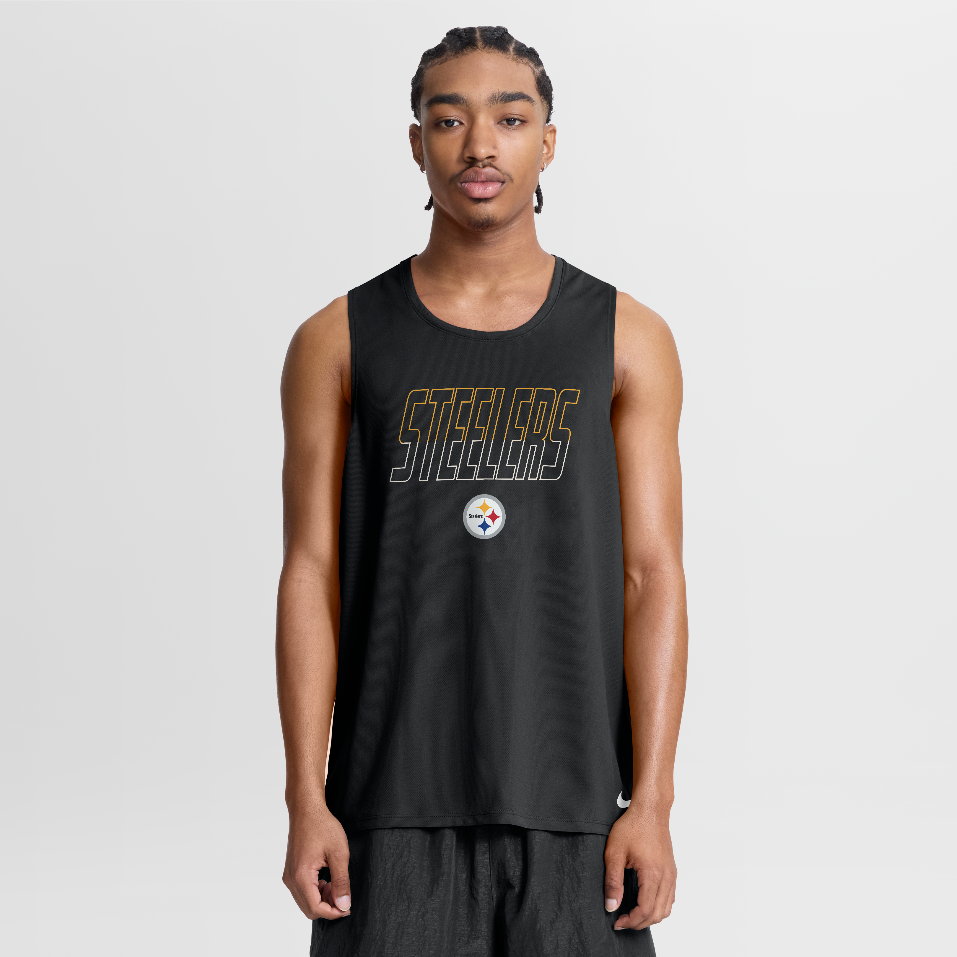 Débardeur Nike Dri-FIT Kickoff Miler noir pour homme des Pittsburgh Steelers de
