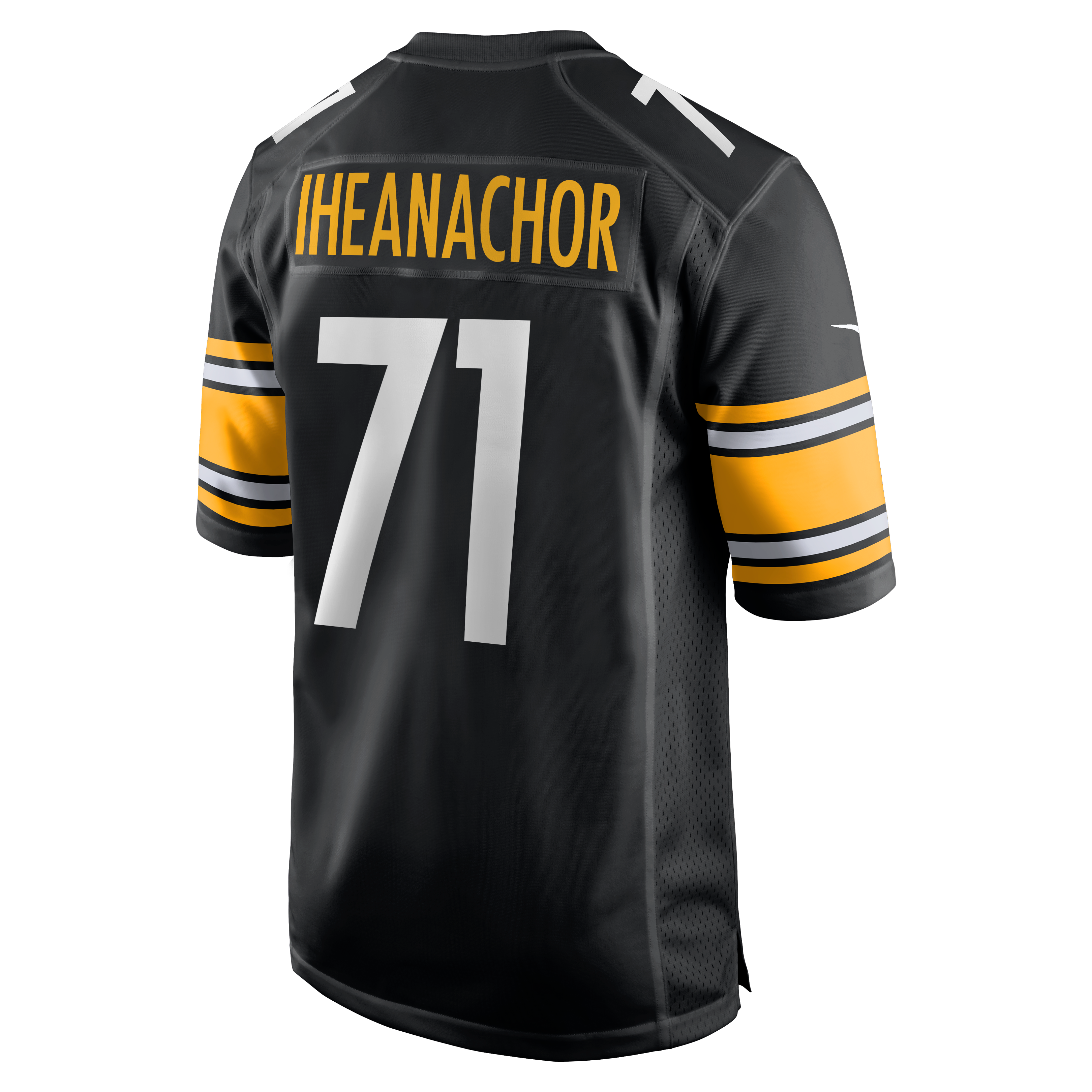 Maillot de match Nike noir pour homme des Steelers Pittsburgh Max Iheanachor