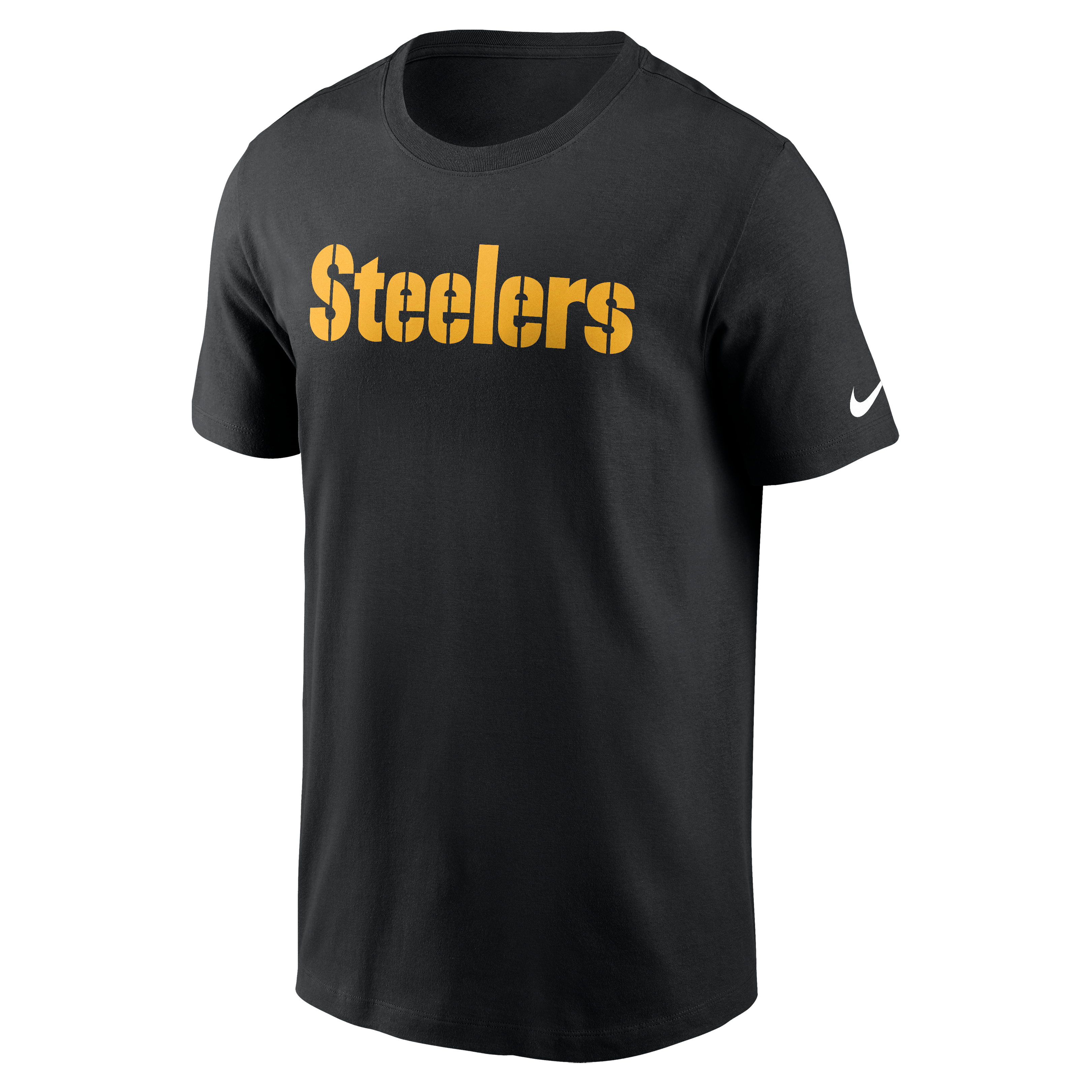 Men's Nike Black Pittsburgh Steelers Primetime Wordmark Essential T-Shirt