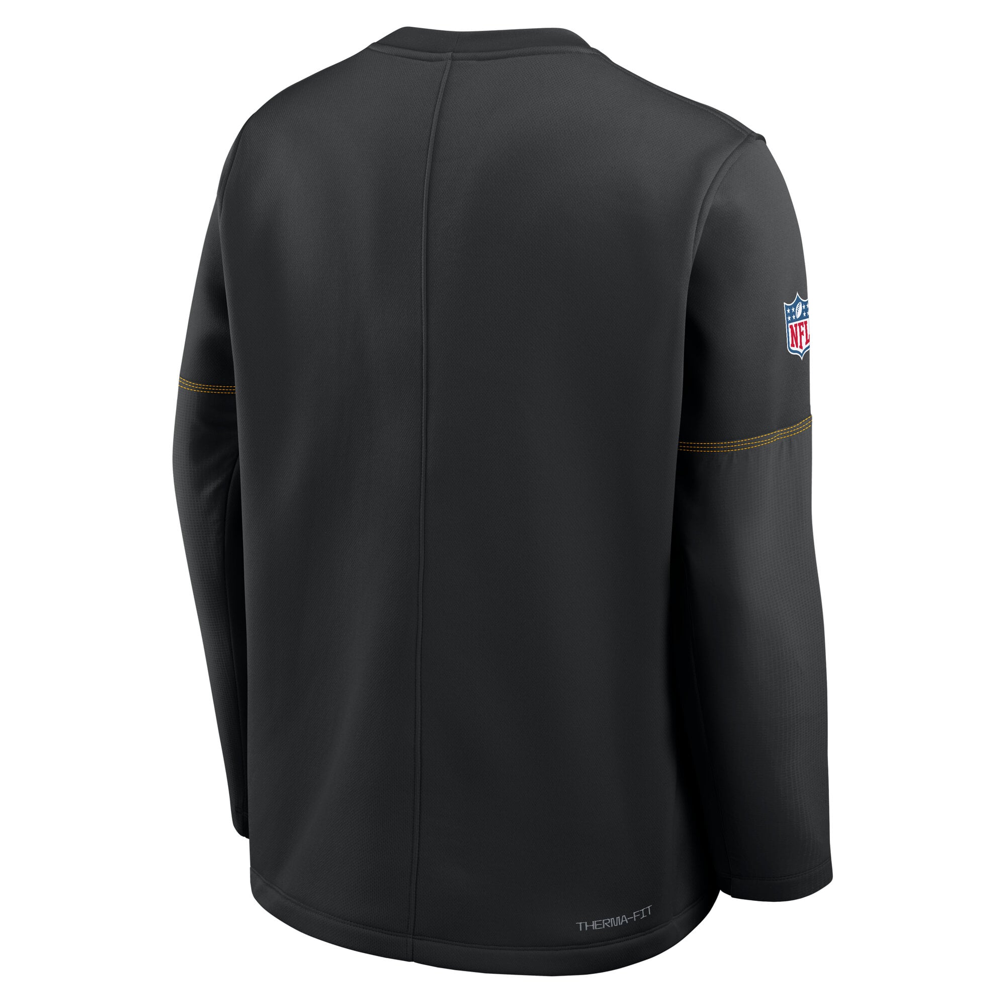 Men's Nike Black Pittsburgh Steelers Sideline Coaches Team Present Midweight Therma-FIT Sweatshirt
