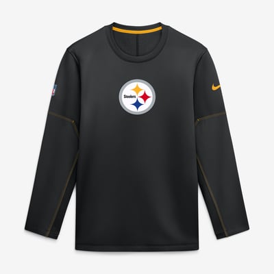 Pittsburgh Steelers Nike Sideline Coaches Team Present Midweight Therma-FIT Sweatshirt - Black