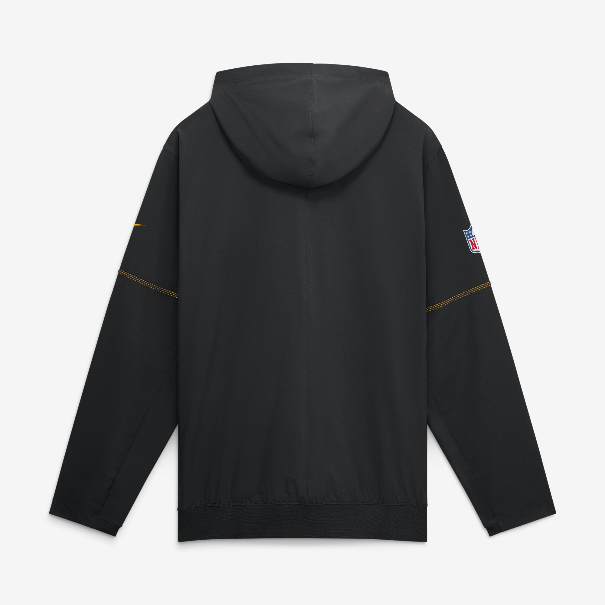 Men's Nike Black Pittsburgh Steelers Sideline Logo Glory Anorak Half-Zip Hooded Jacket