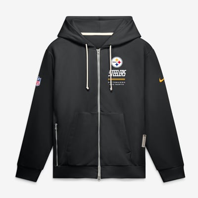 Pittsburgh Steelers Nike Sideline Standard Issue Quarterback Scramble Dri-FIT Full-Zip Hoodie - Black
