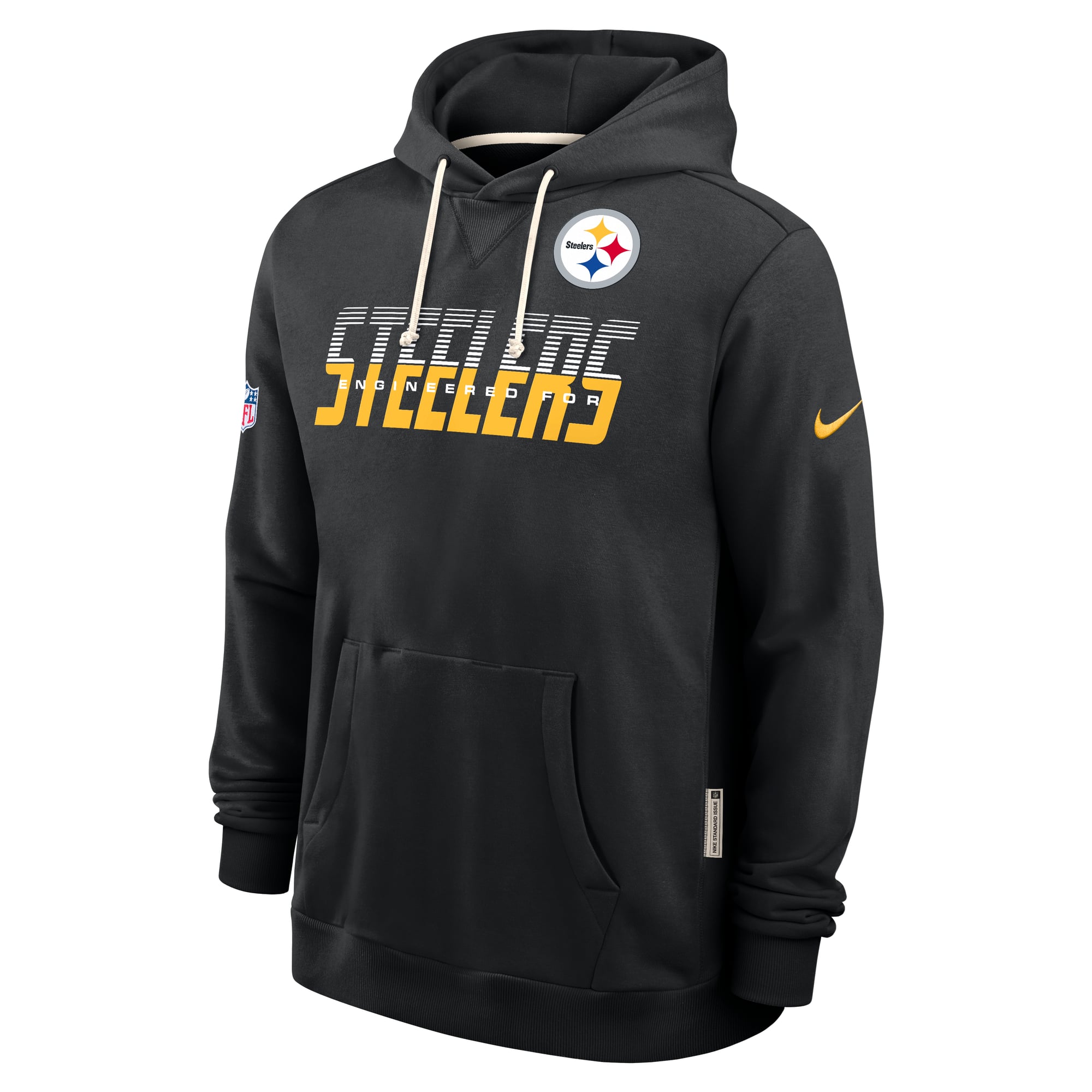 Sweat à capuche Nike Dri-FIT noir Pittsburgh Steelers Sideline Standard Issue Top Prospect pour homme