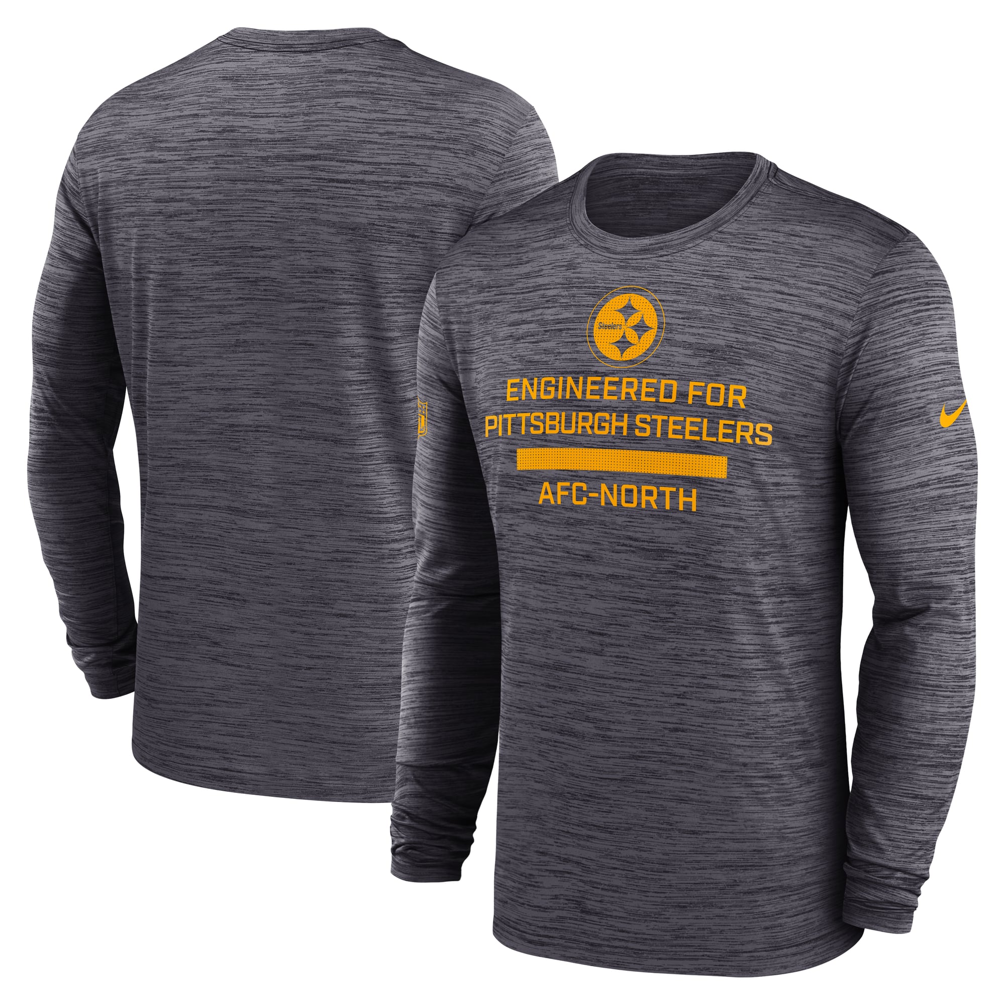 Men's Nike Black Pittsburgh Steelers Sideline Velocity Dri-FIT Long Sleeve T-Shirt