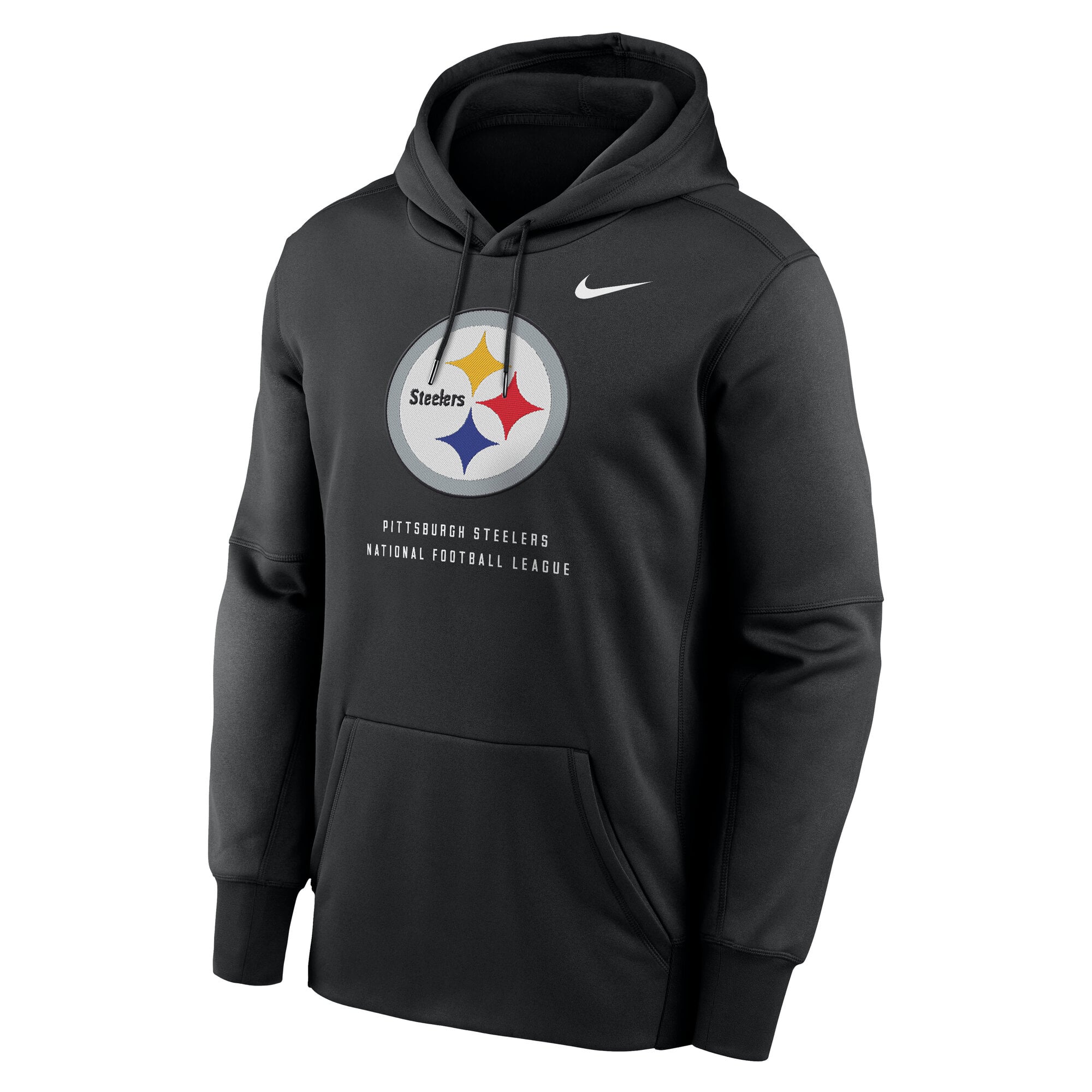 Men's Nike Black Pittsburgh Steelers Toss Sweep Therma-FIT Hoodie