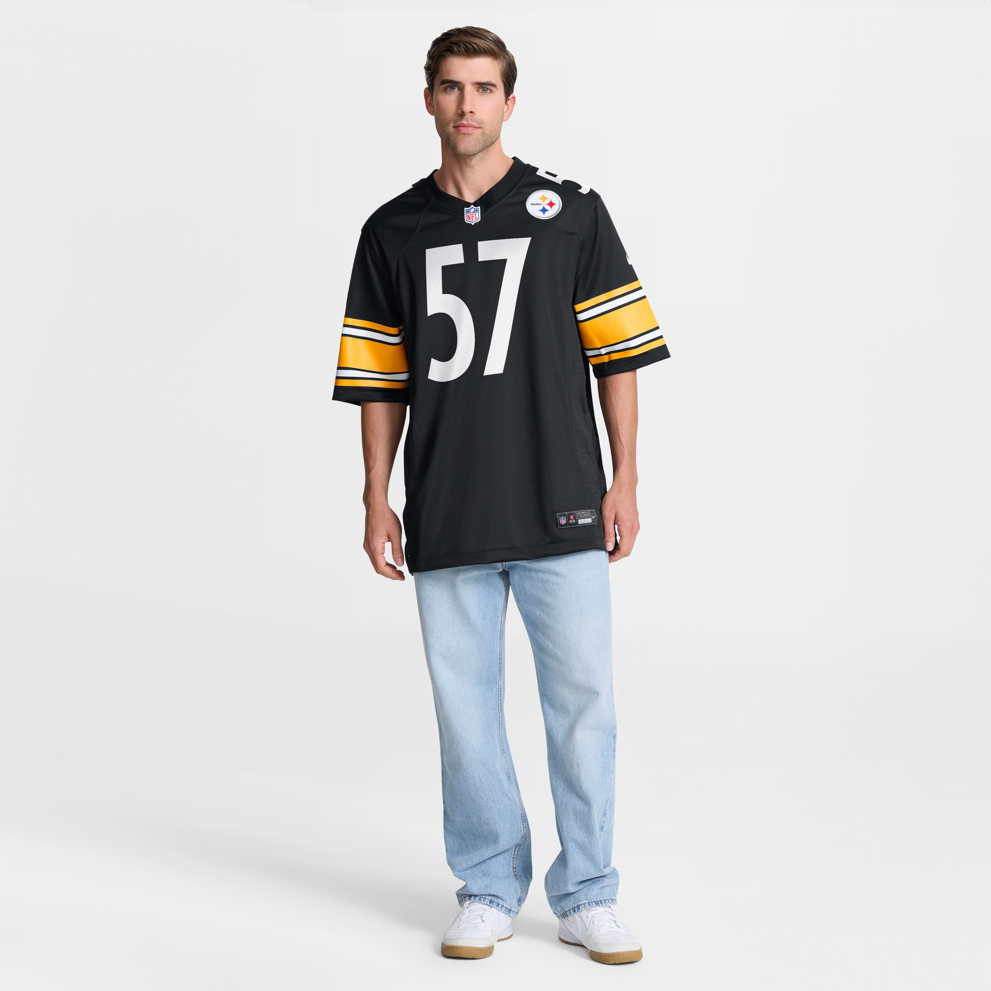 Men's Nike Bradyn Swinson Black Pittsburgh Steelers Team Game Jersey