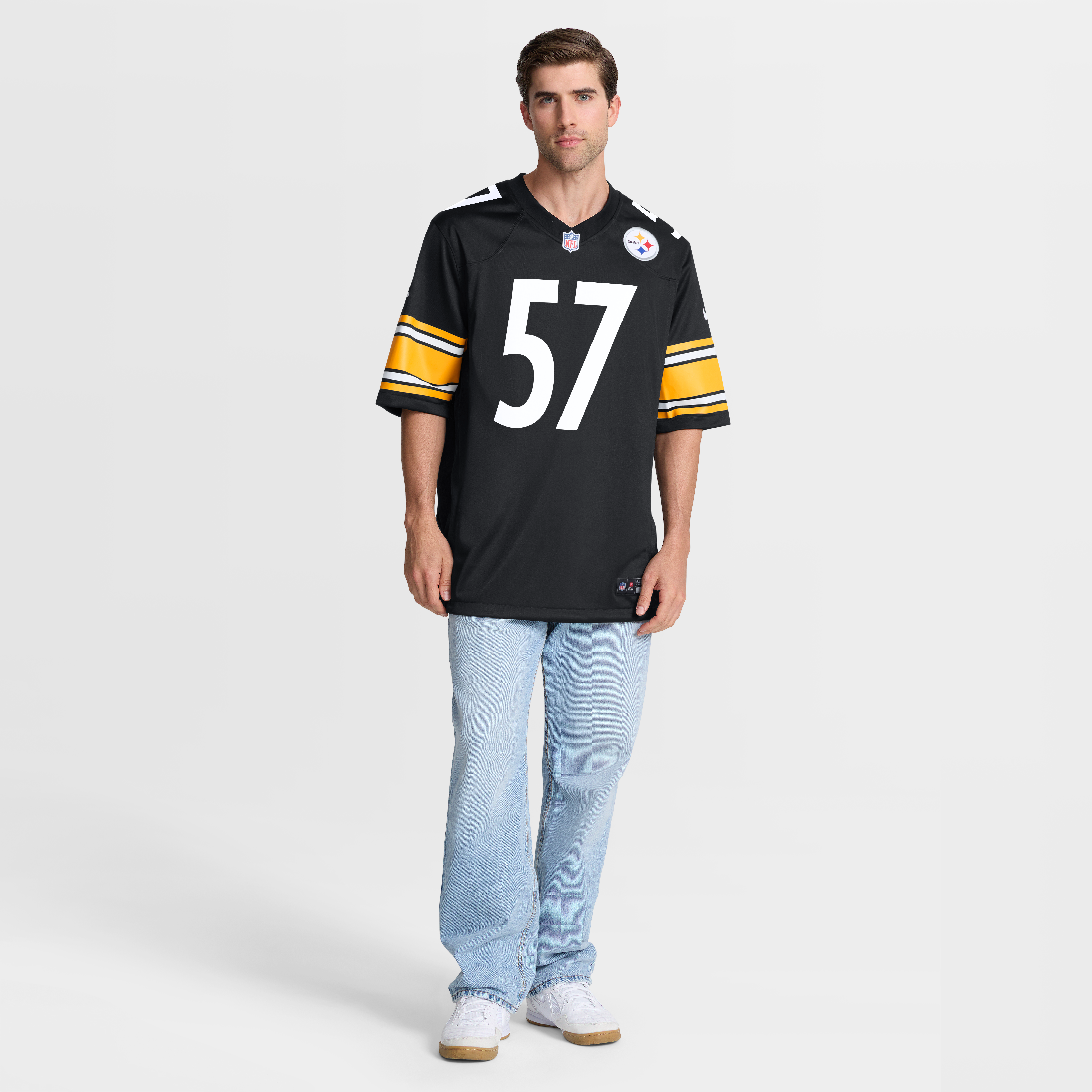 Men's Nike Bradyn Swinson Black Pittsburgh Steelers Team Game Jersey