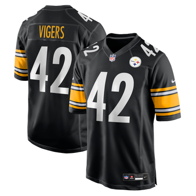 Car'lin Vigers Pittsburgh Steelers Nike Team Game Jersey - Black