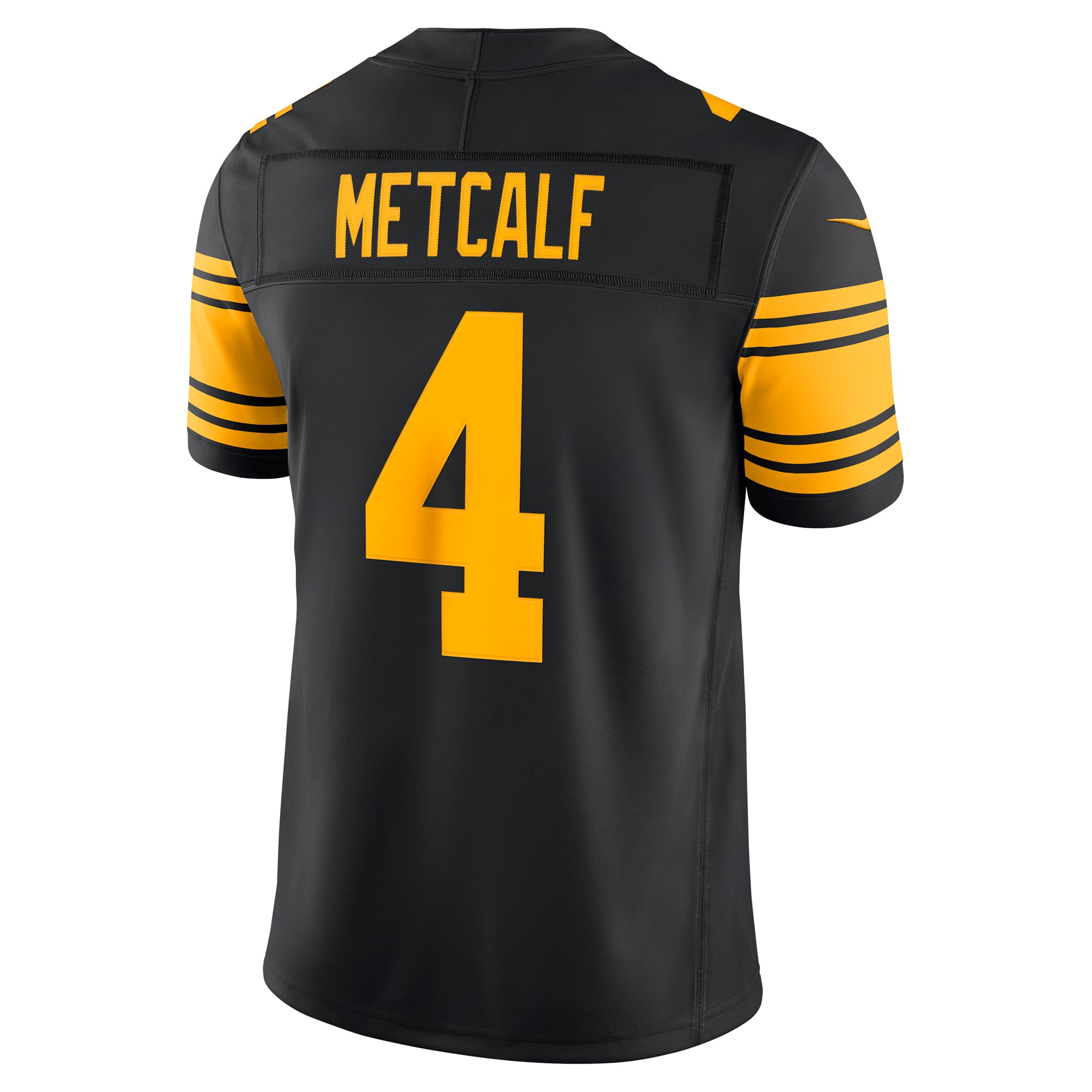 Men's Nike DK Metcalf Black Pittsburgh Steelers Alternate Vapor F.U.S.E. Stitched Limited Jersey