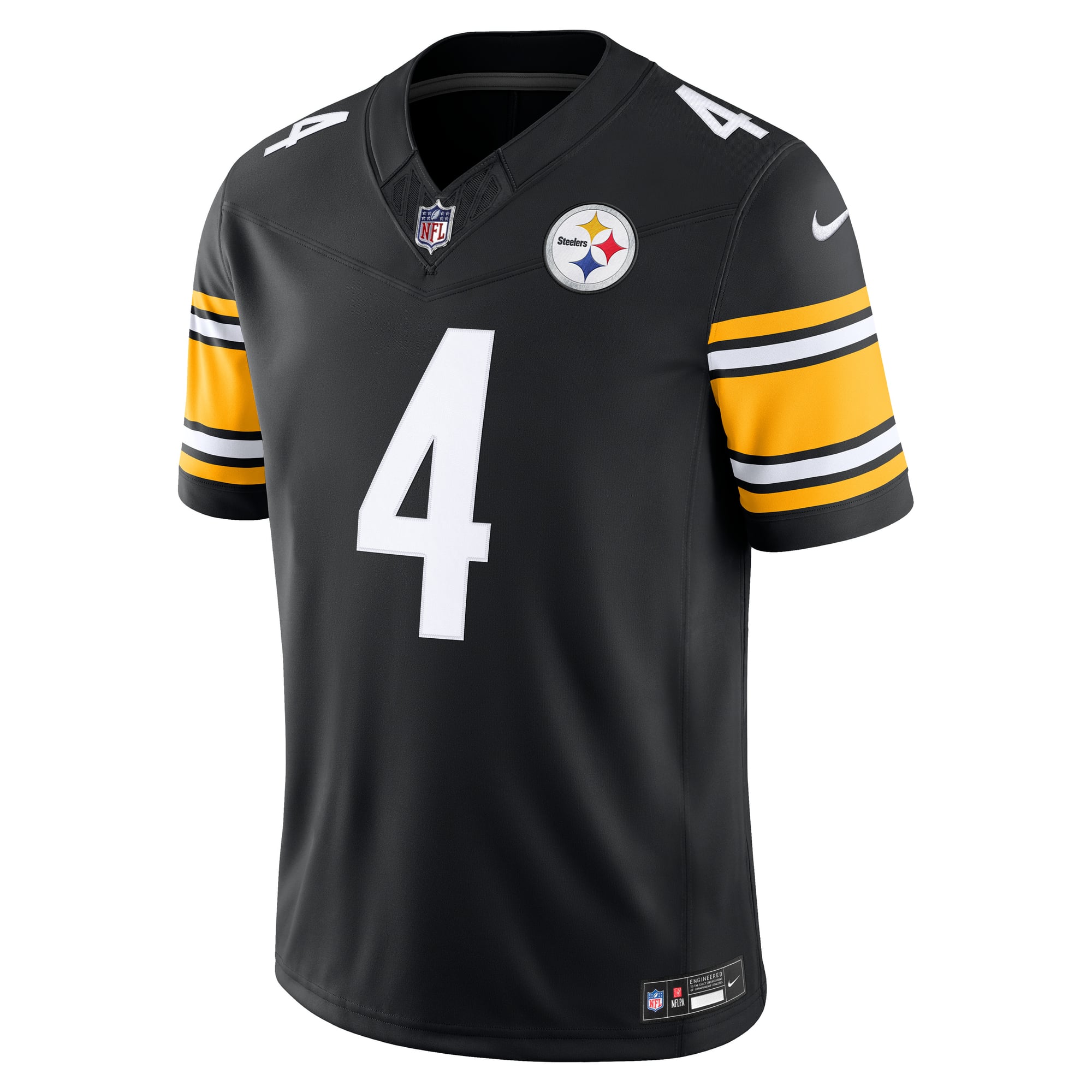 Men's Nike DK Metcalf Black Pittsburgh Steelers Team Vapor F.U.S.E. Stitched Limited Jersey