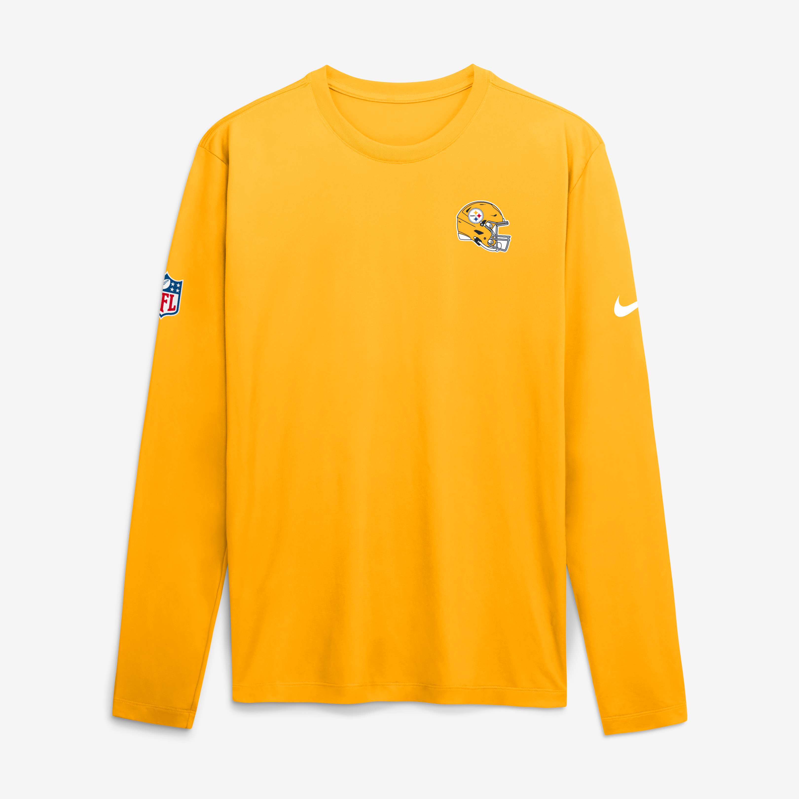 Men's Nike Gold Pittsburgh Steelers Legend Small Logo Dri-FIT Long Sleeve T-Shirt
