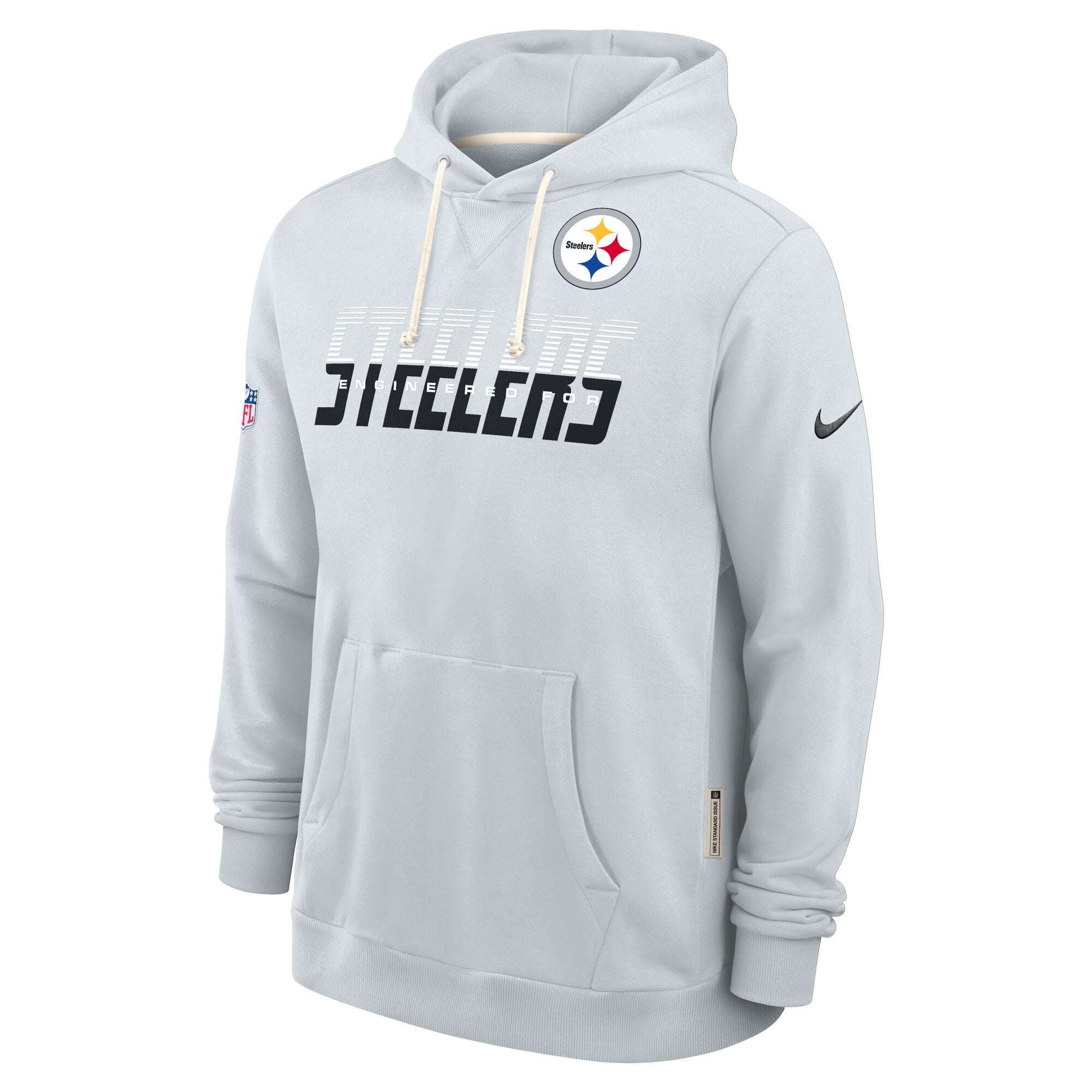 Sweat à capuche Nike Dri-FIT gris Pittsburgh Steelers Sideline Standard Issue pour homme