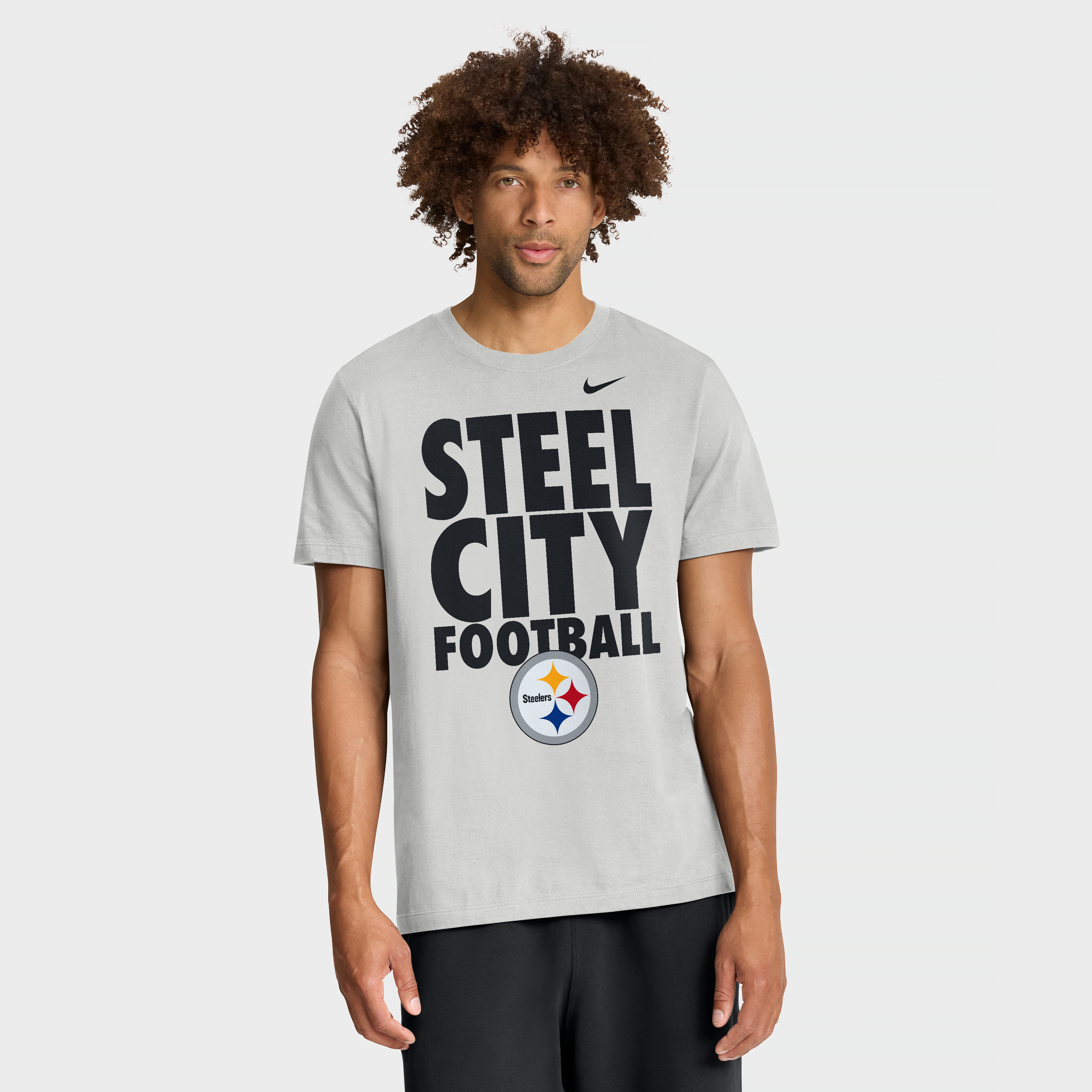 Men's Nike Gray Pittsburgh Steelers We Run This T-Shirt