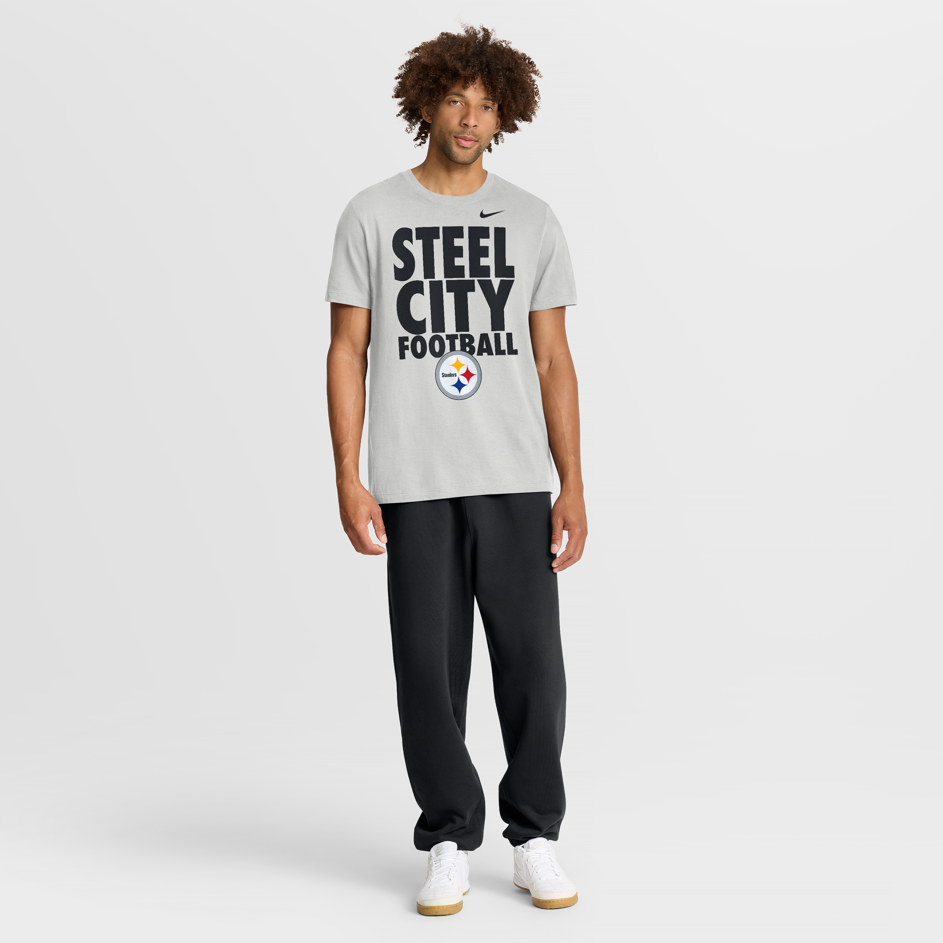 Men's Nike Gray Pittsburgh Steelers We Run This T-Shirt