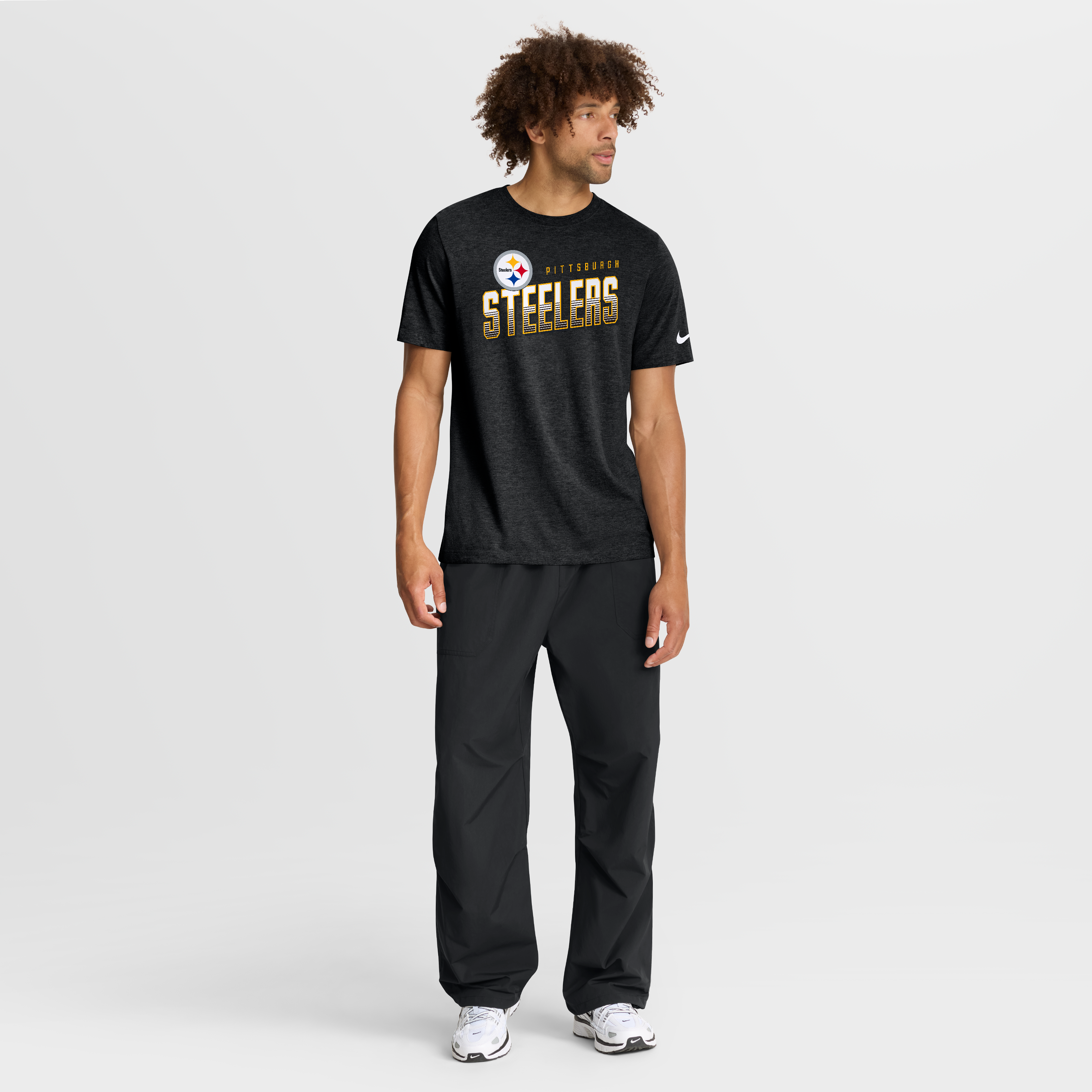 Men's Nike Heather Black Pittsburgh Steelers Believe The Game Tri-Blend T-Shirt