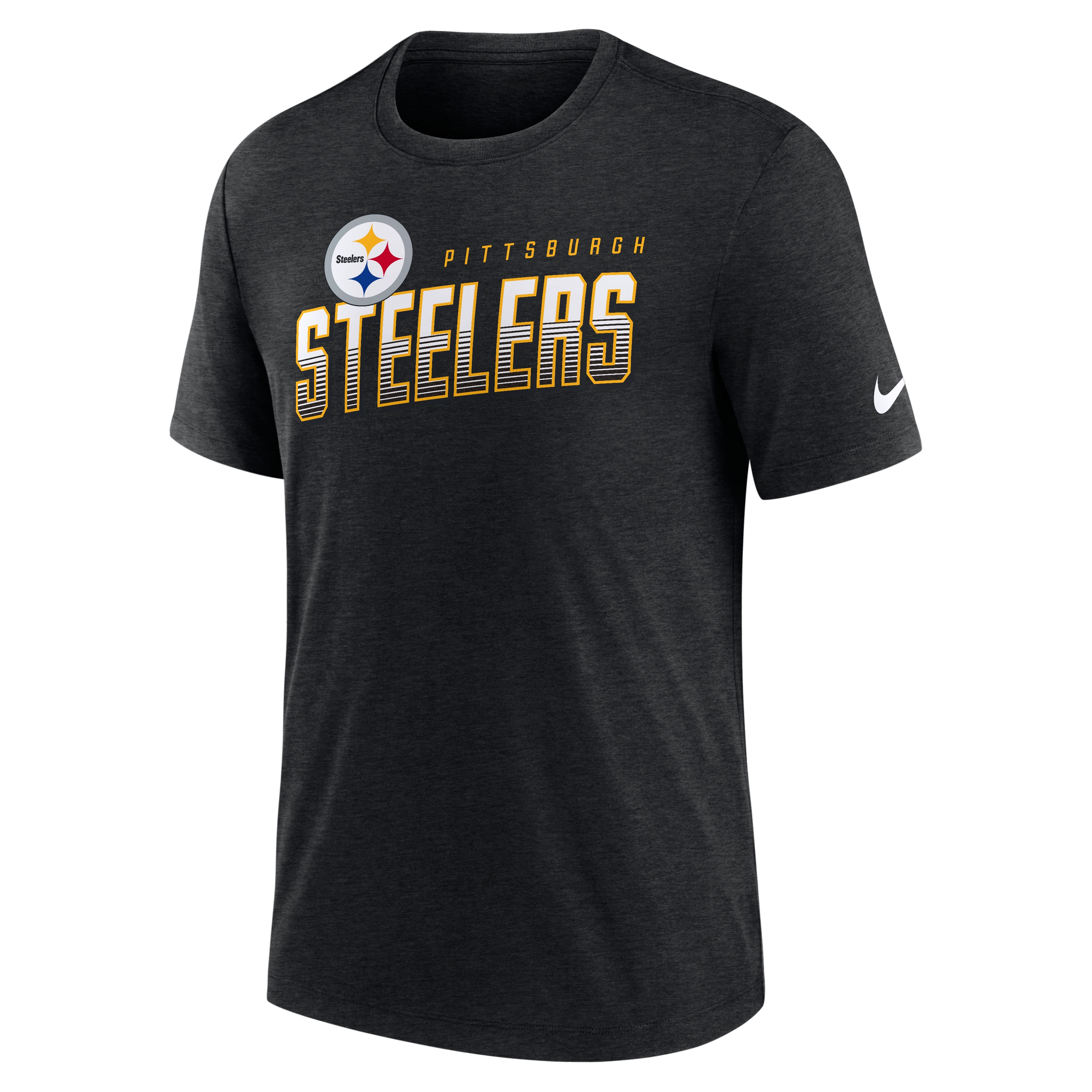 Men's Nike Heather Black Pittsburgh Steelers Believe The Game Tri-Blend T-Shirt