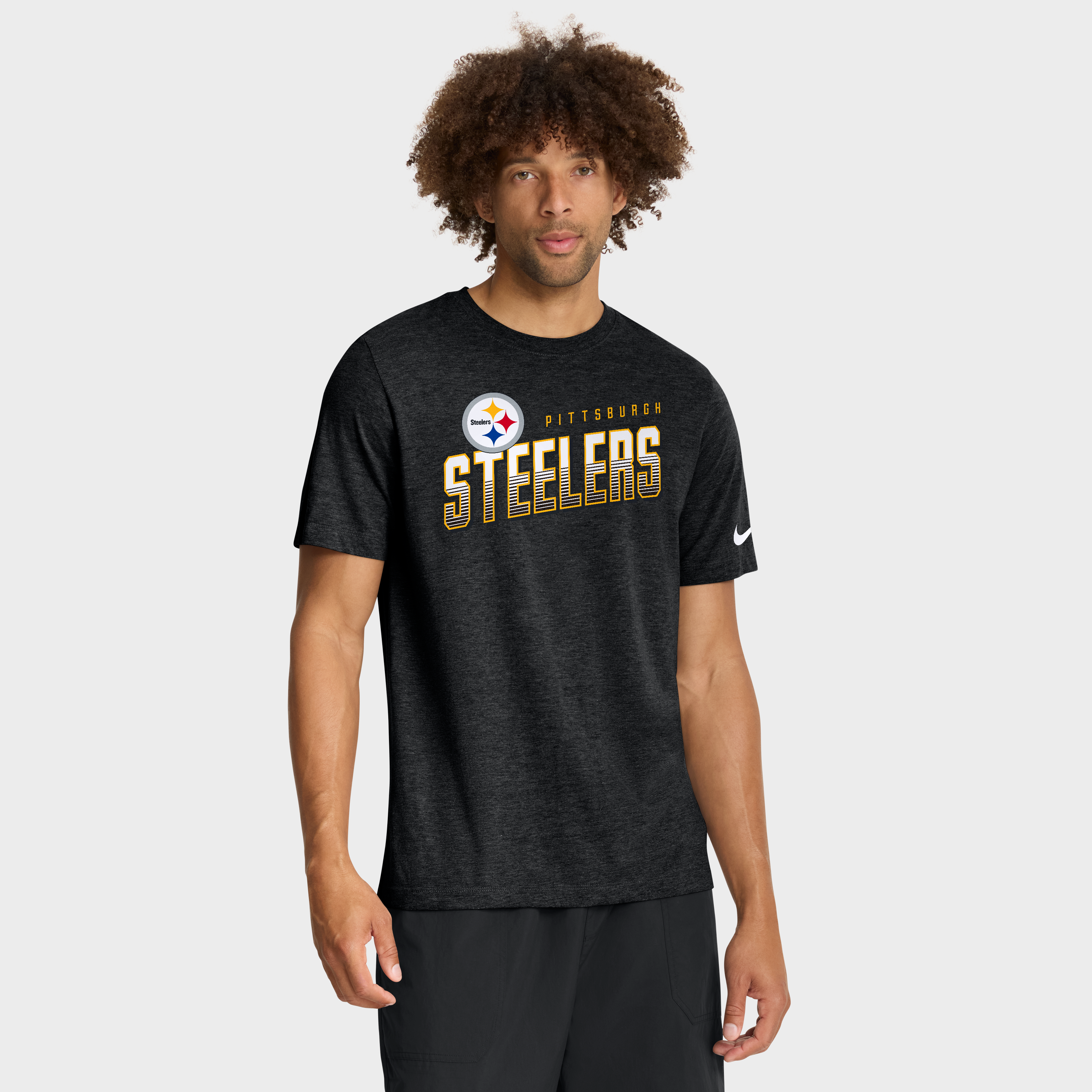 Men's Nike Heather Black Pittsburgh Steelers Believe The Game Tri-Blend T-Shirt