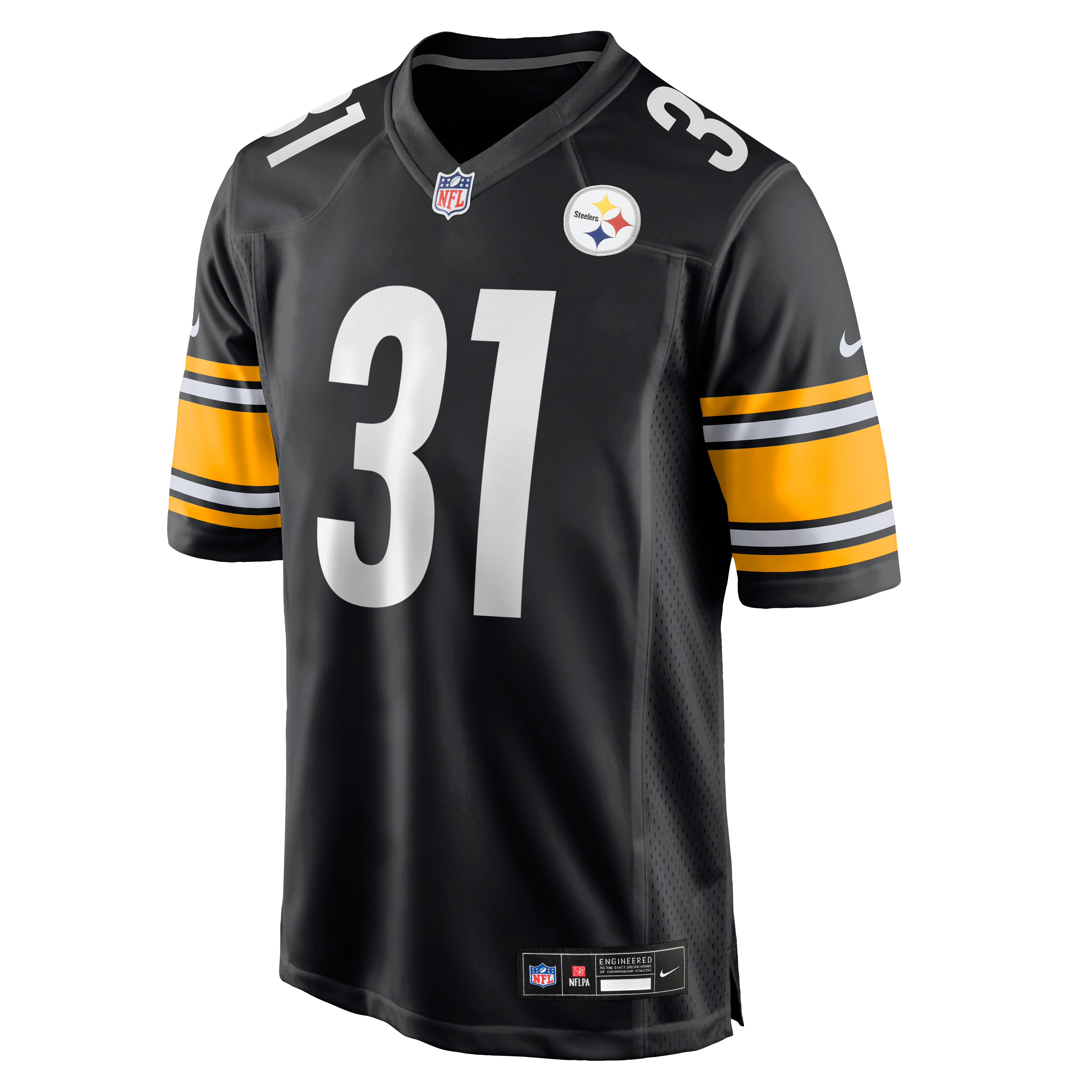 Men's Nike Lew Nichols III Black Pittsburgh Steelers Team Game Jersey