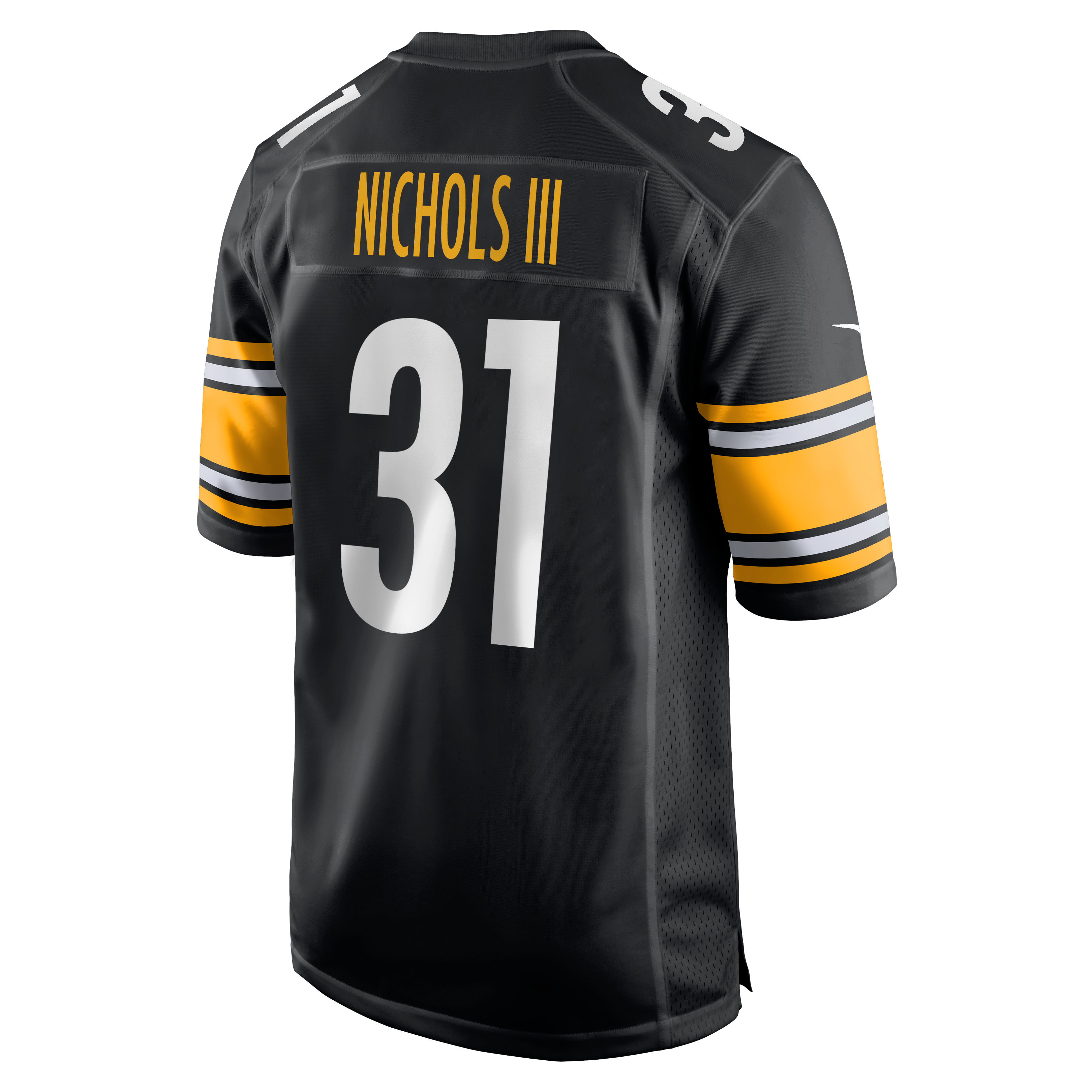 Men's Nike Lew Nichols III Black Pittsburgh Steelers Team Game Jersey