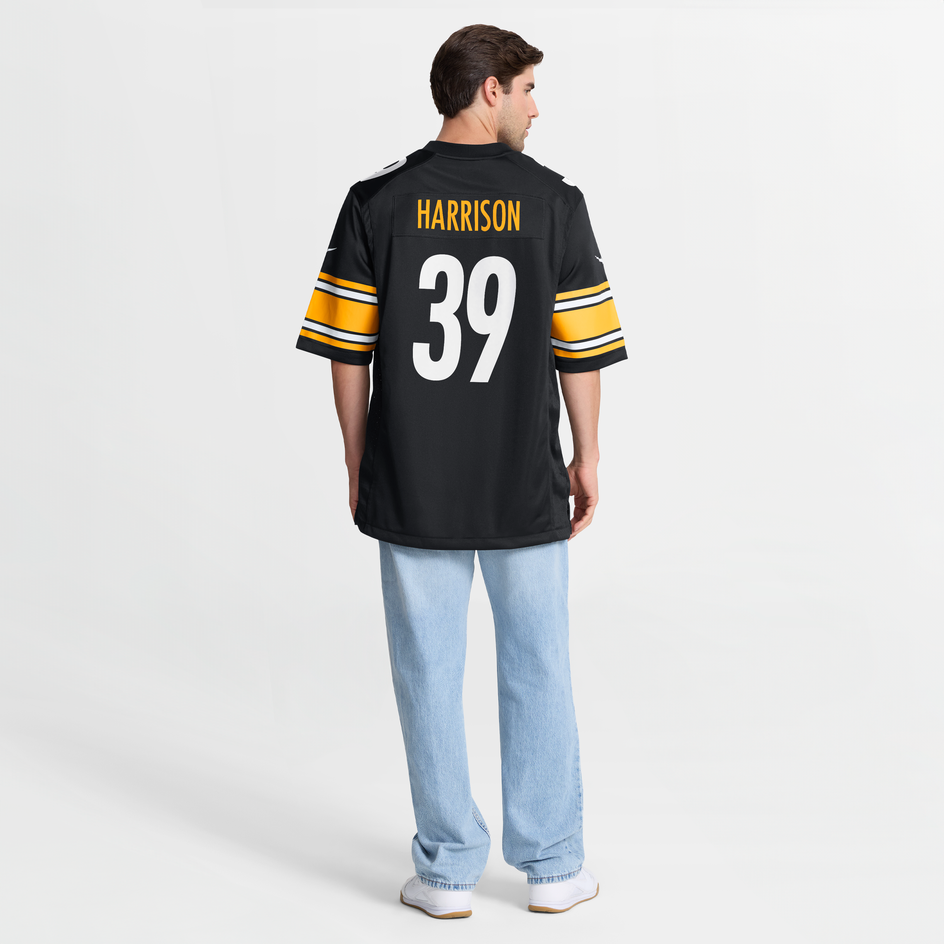 Men's Nike Malik Harrison Black Pittsburgh Steelers Team Game Jersey