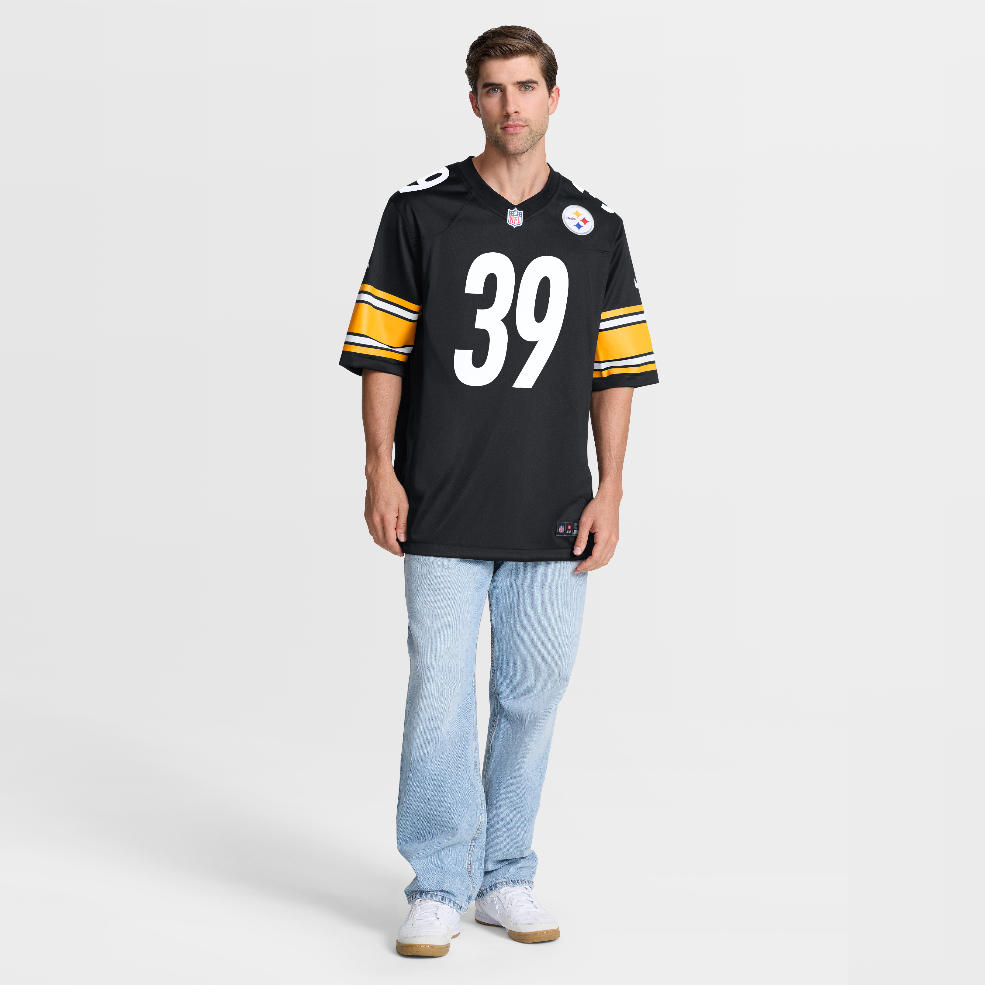 Men's Nike Malik Harrison Black Pittsburgh Steelers Team Game Jersey