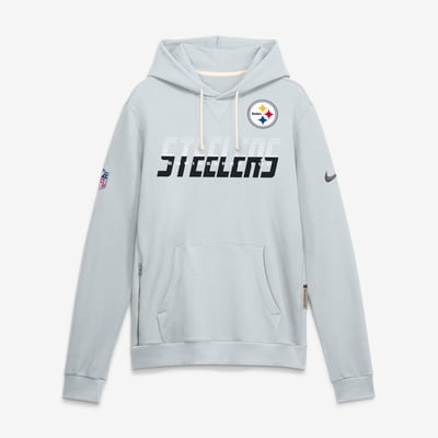 Pittsburgh Steelers Nike Sideline Standard Issue Top Prospect Dri-FIT Hoodie - Platinum