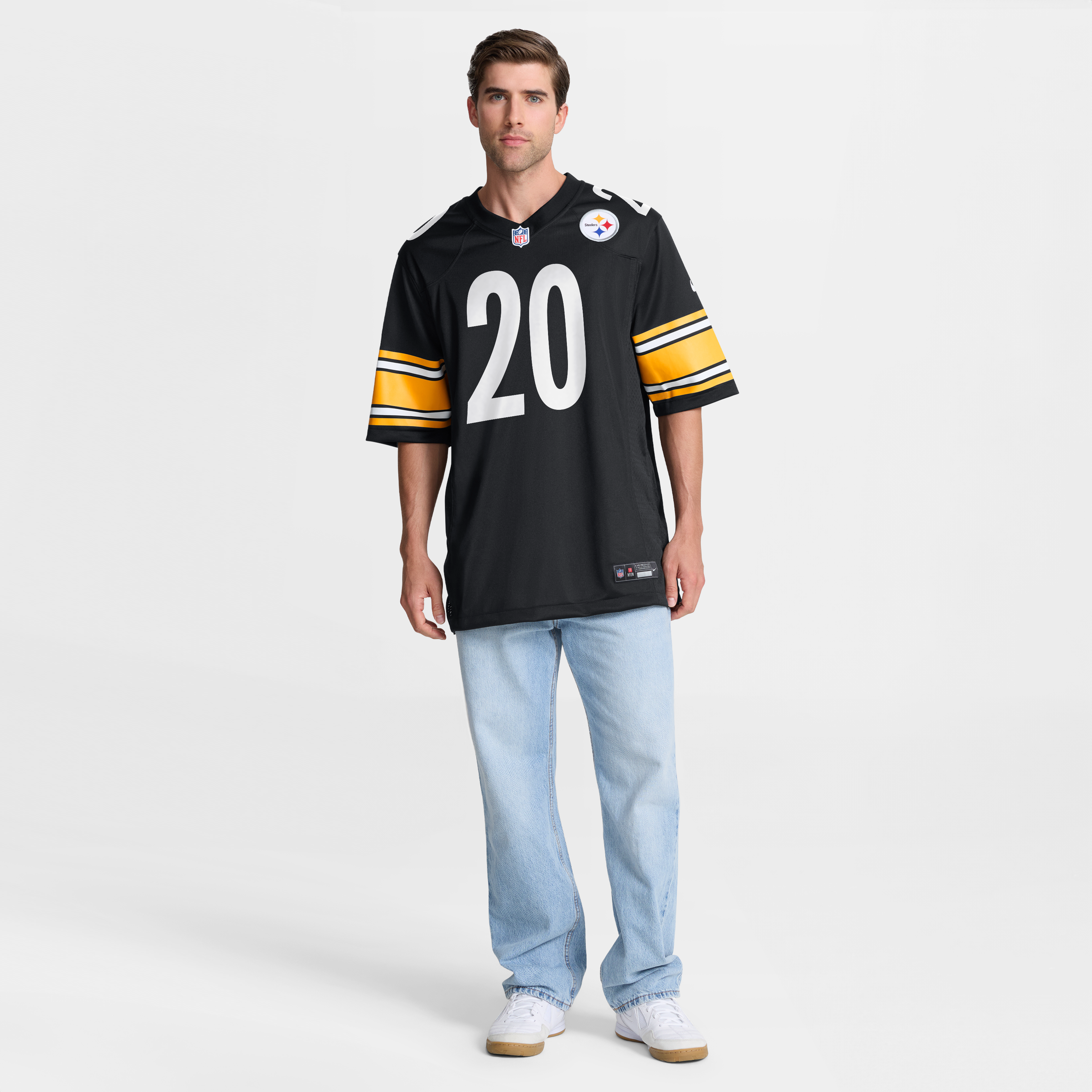 Maillot de match Nike Rayshawn Jenkins noir des Steelers Pittsburgh pour homme