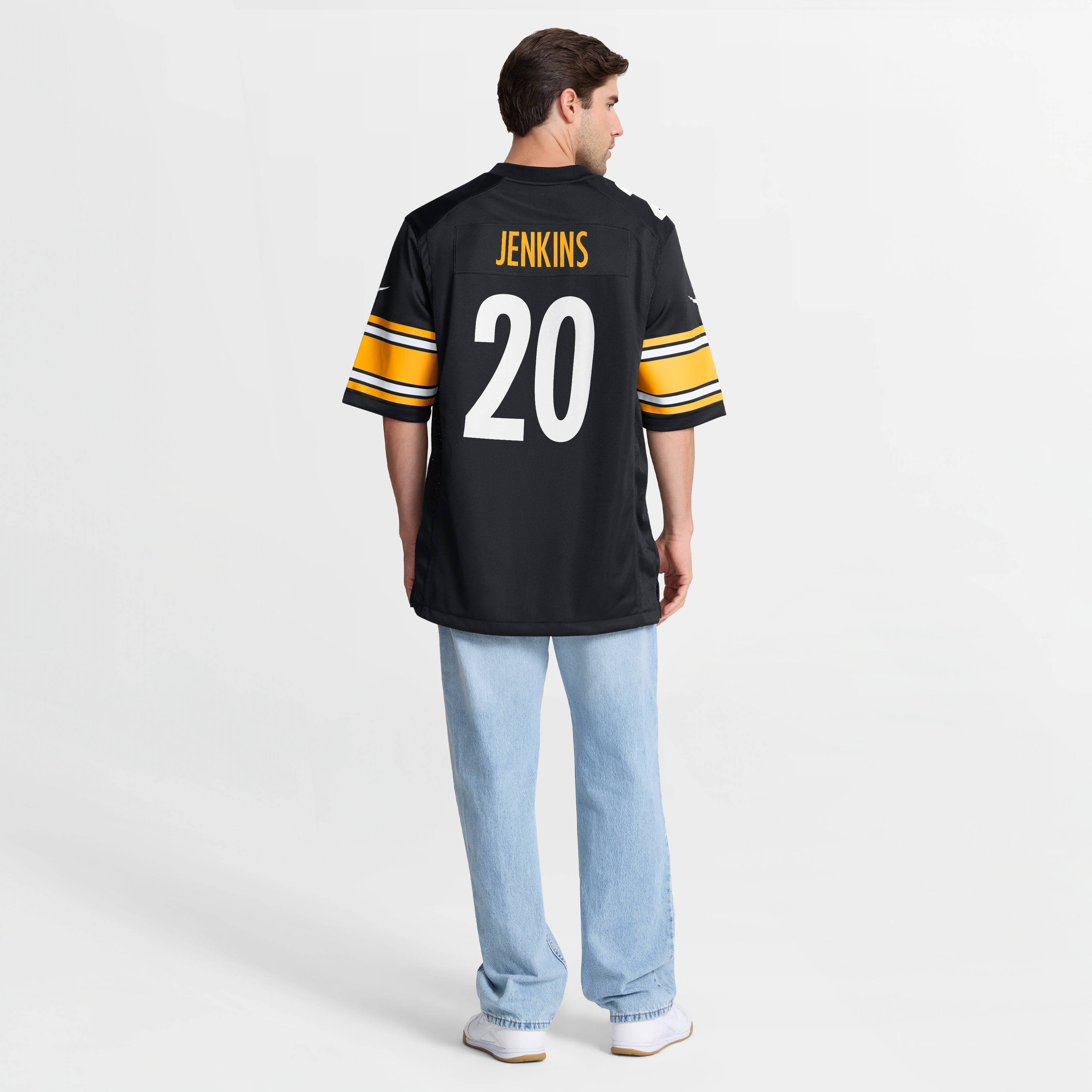 Maillot de match Nike Rayshawn Jenkins noir des Steelers Pittsburgh pour homme