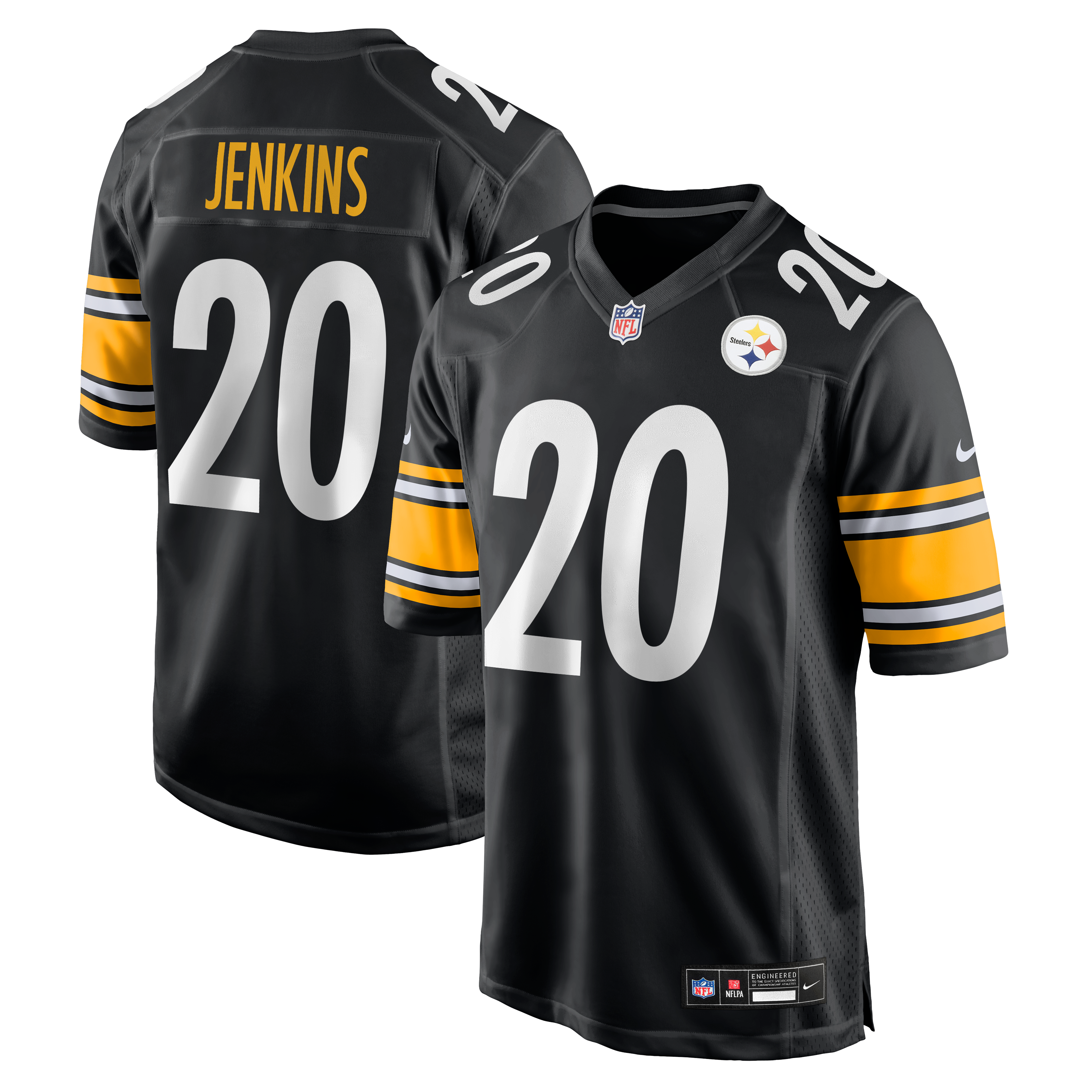 Maillot de match Nike Rayshawn Jenkins noir des Steelers Pittsburgh pour homme