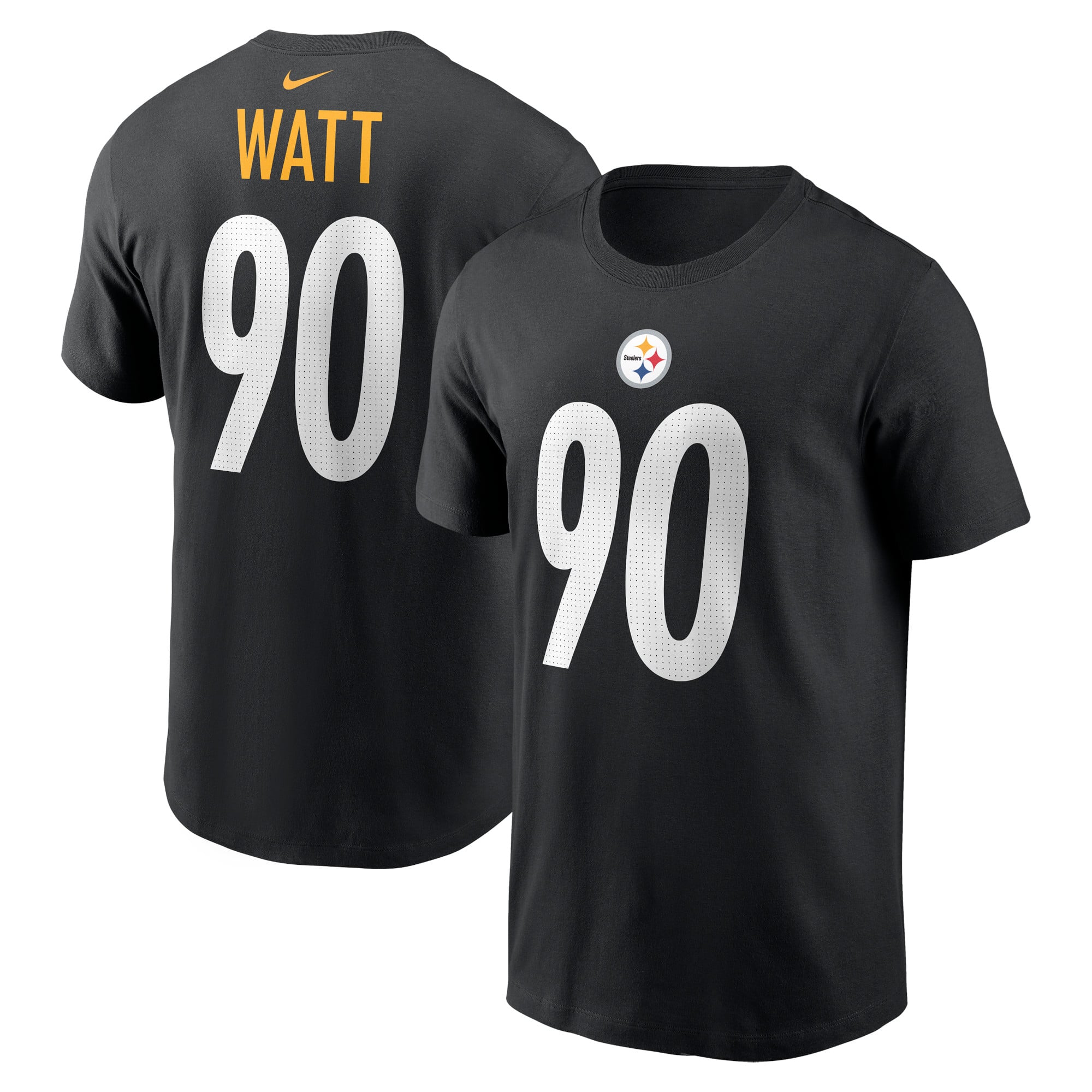 T-shirt Nike pour homme, blanc, avec nom et numéro des Steelers de Pittsburgh, T.J. Watt