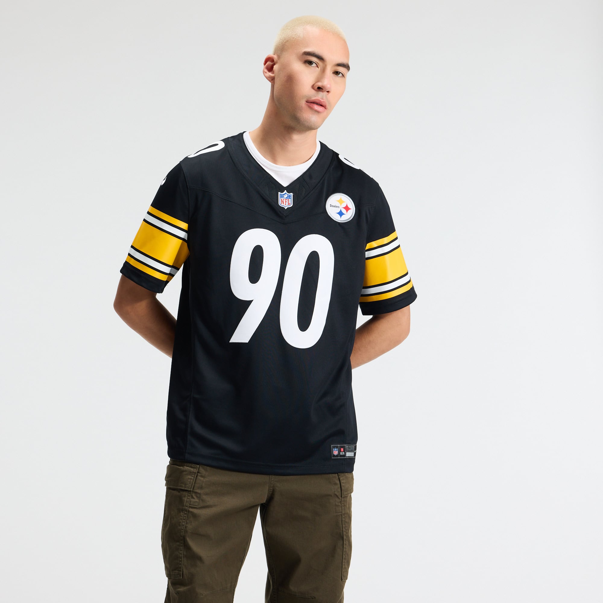 Men's Nike T.J. Watt Black Pittsburgh Steelers Team Vapor F.U.S.E. Stitched Limited Jersey