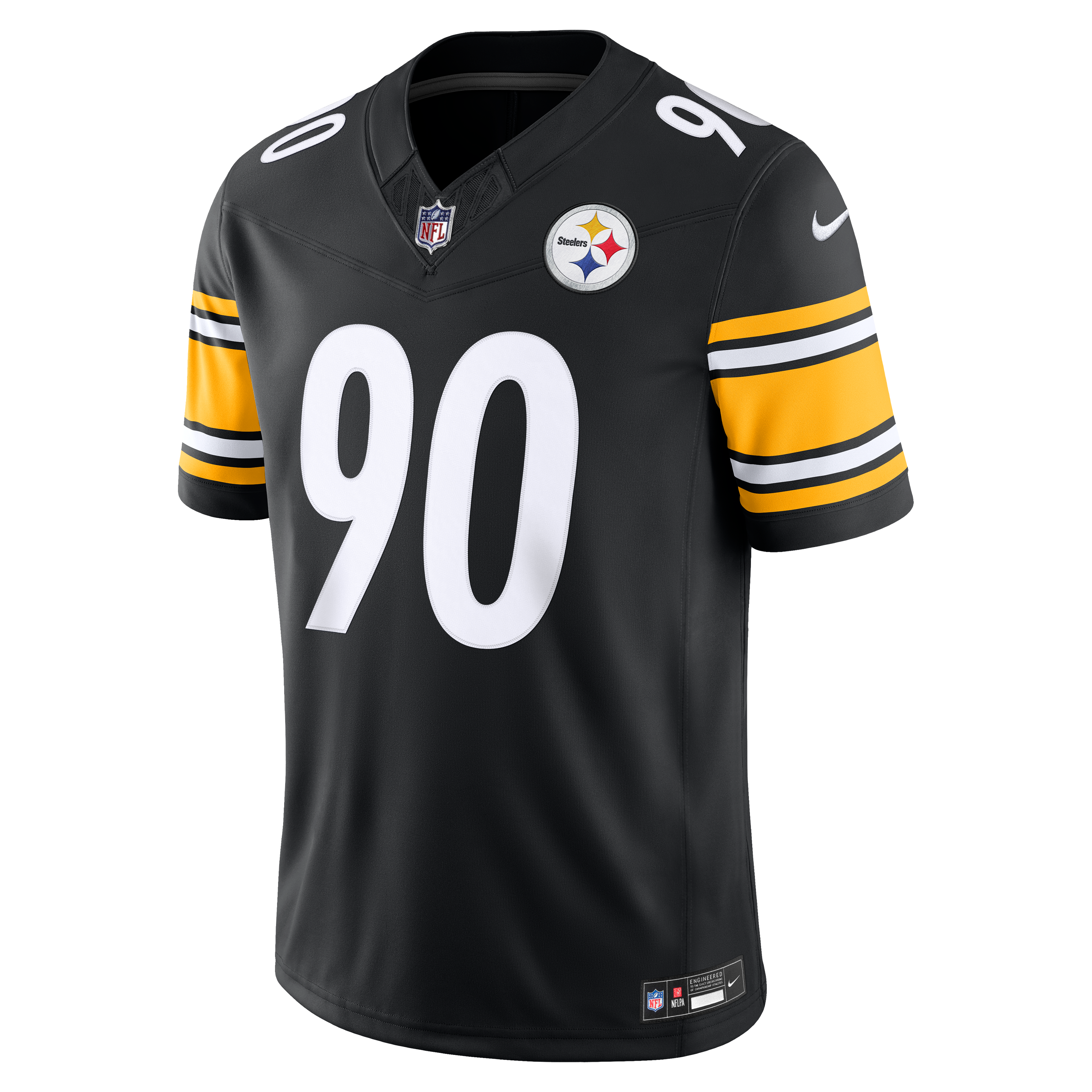 Men's Nike T.J. Watt Black Pittsburgh Steelers Team Vapor F.U.S.E. Stitched Limited Jersey