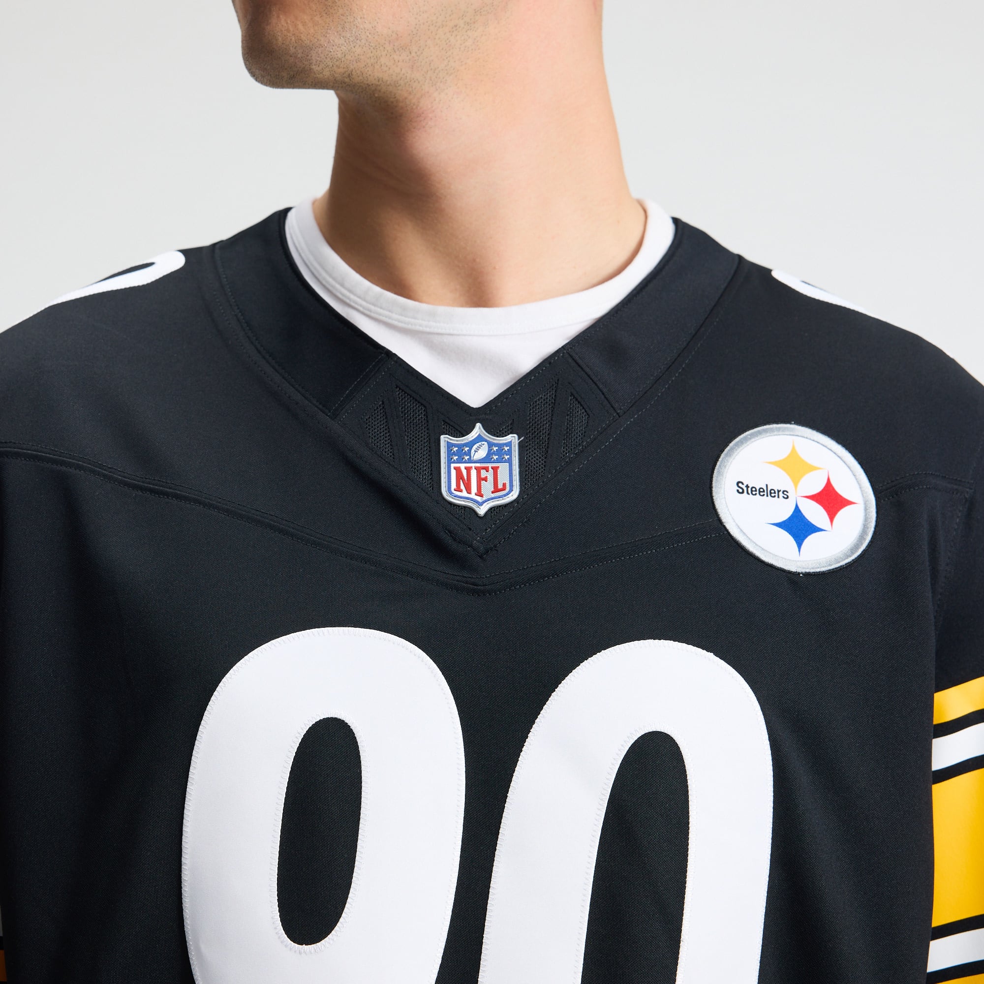 Men's Nike T.J. Watt Black Pittsburgh Steelers Team Vapor F.U.S.E. Stitched Limited Jersey