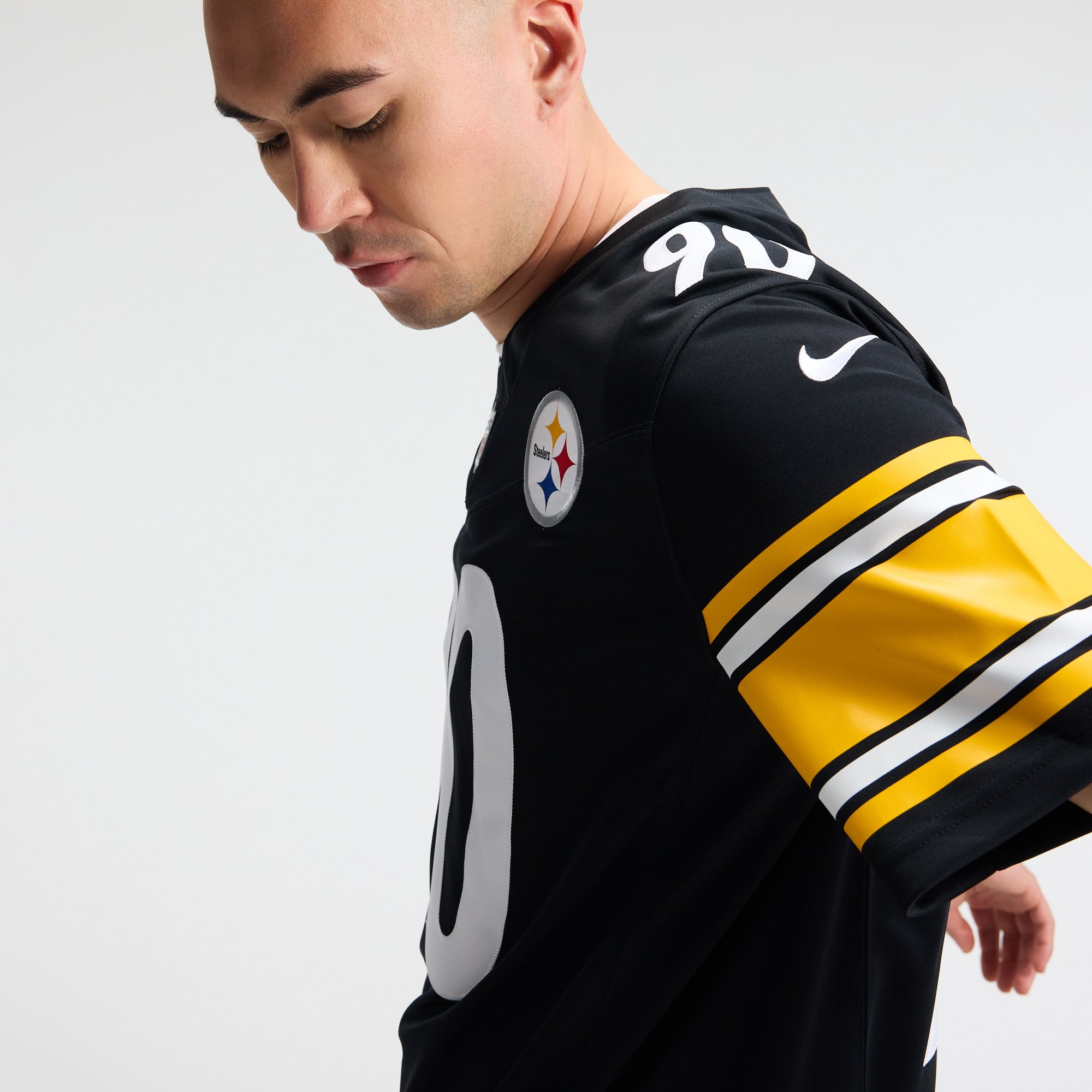 Men's Nike T.J. Watt Black Pittsburgh Steelers Team Vapor F.U.S.E. Stitched Limited Jersey