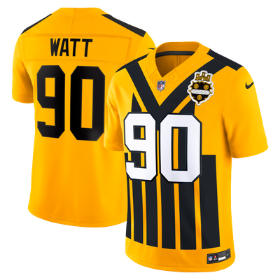 T.J. Watt Pittsburgh Steelers Nike Alternate Vapor F.U.S.E. Stitched Limited Jersey - Gold