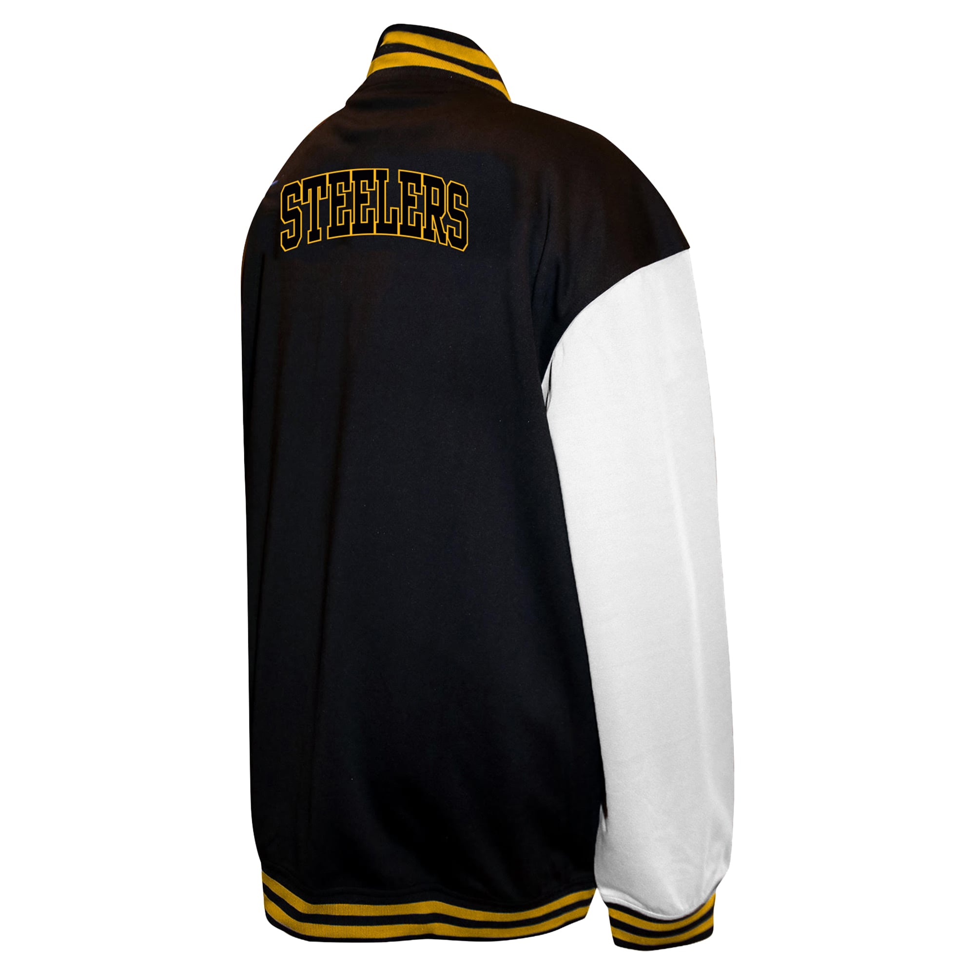 Men's Profile  Black Pittsburgh Steelers Big & Tall Full-Snap Varsity Jacket