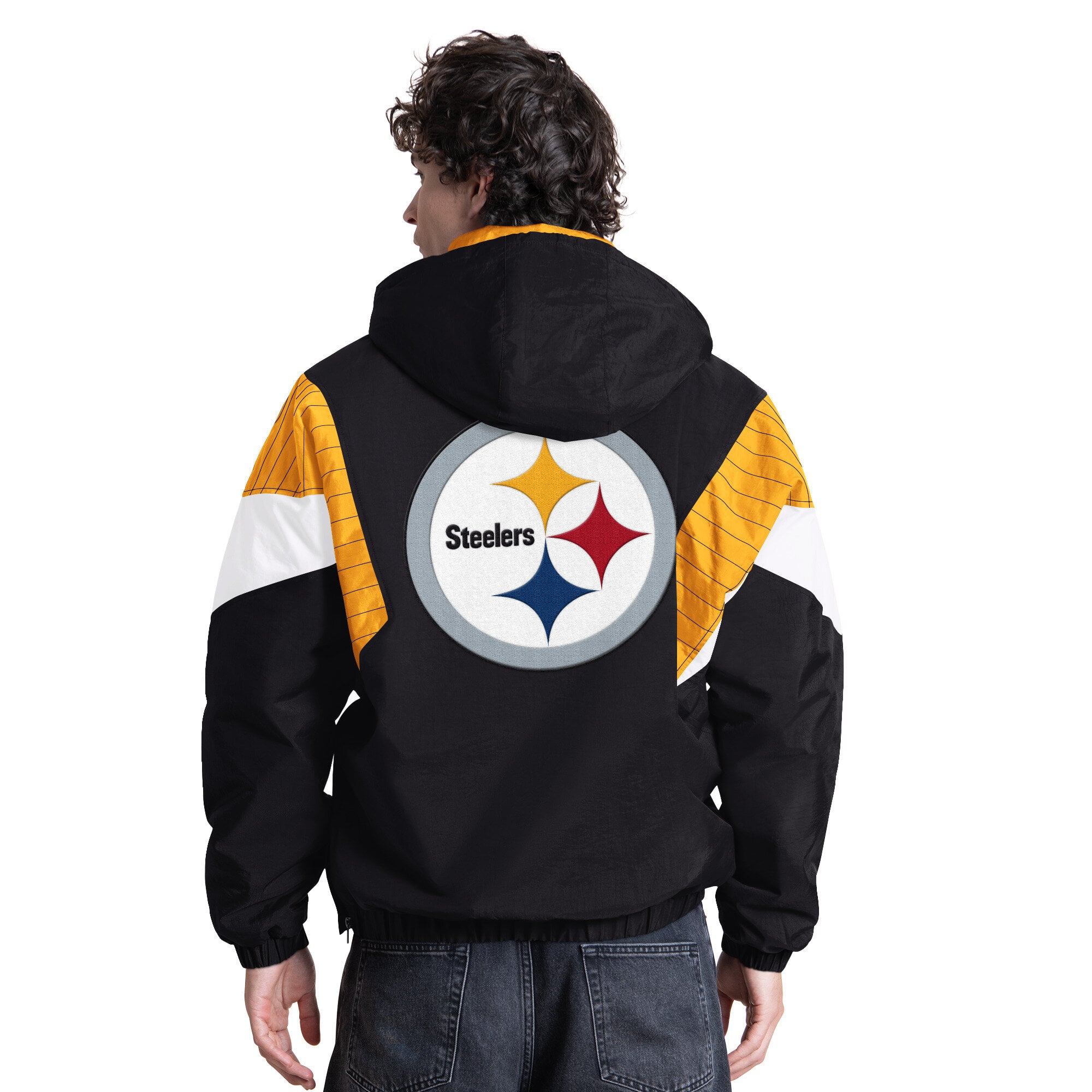 Veste à capuche demi-zip Starter noire Pittsburgh Steelers pour homme