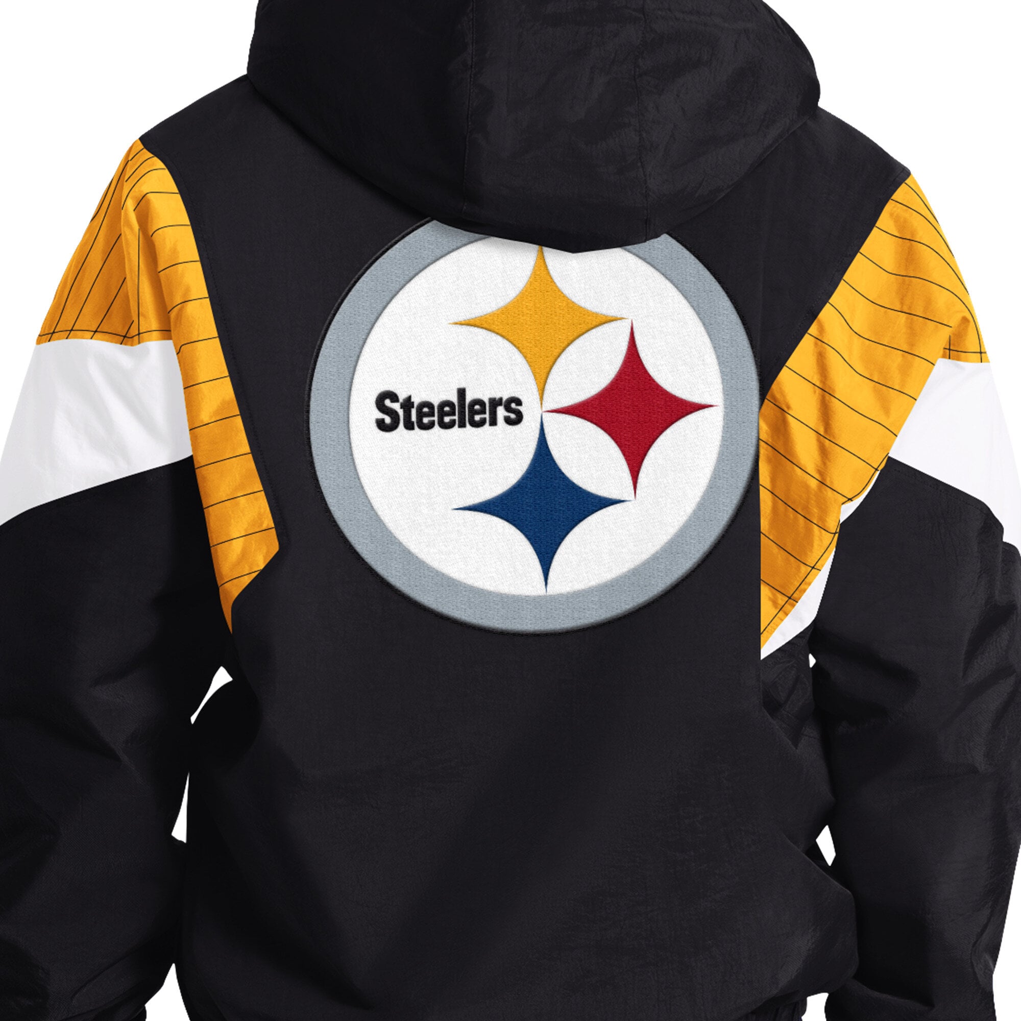 Veste à capuche demi-zip Starter noire Pittsburgh Steelers pour homme