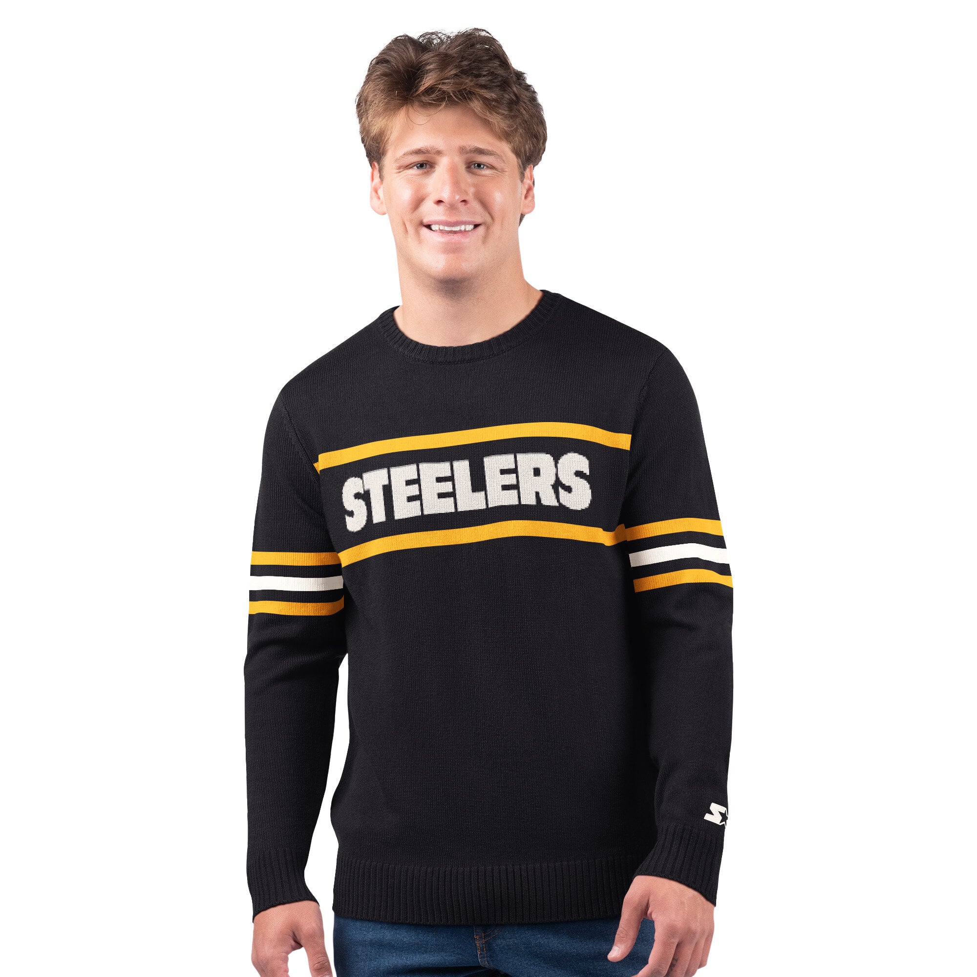 Pull de joueur des Steelers Pittsburgh Starter noir pour homme