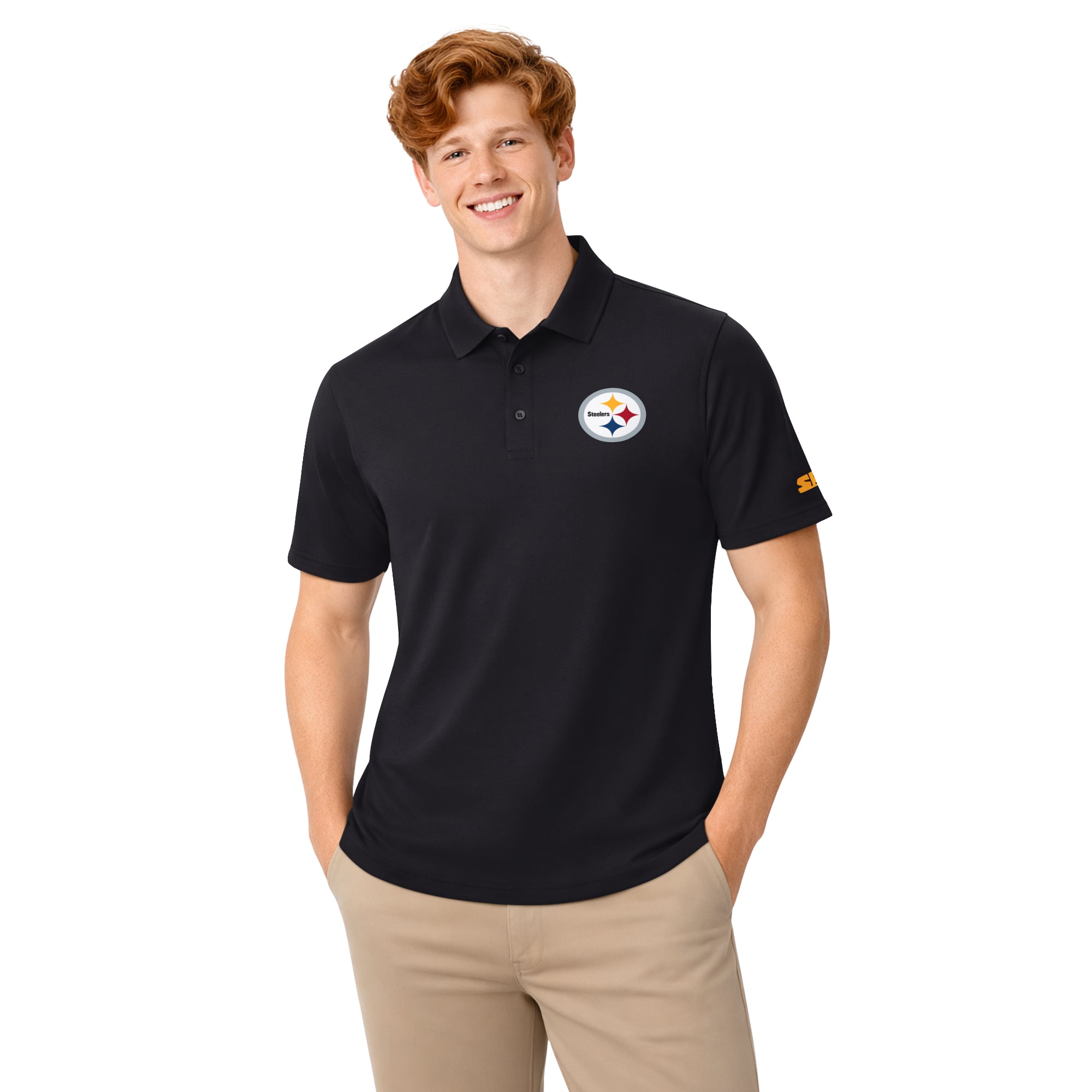 Ensemble de deux polos à logo Pittsburgh Steelers noirs et or Starter pour homme